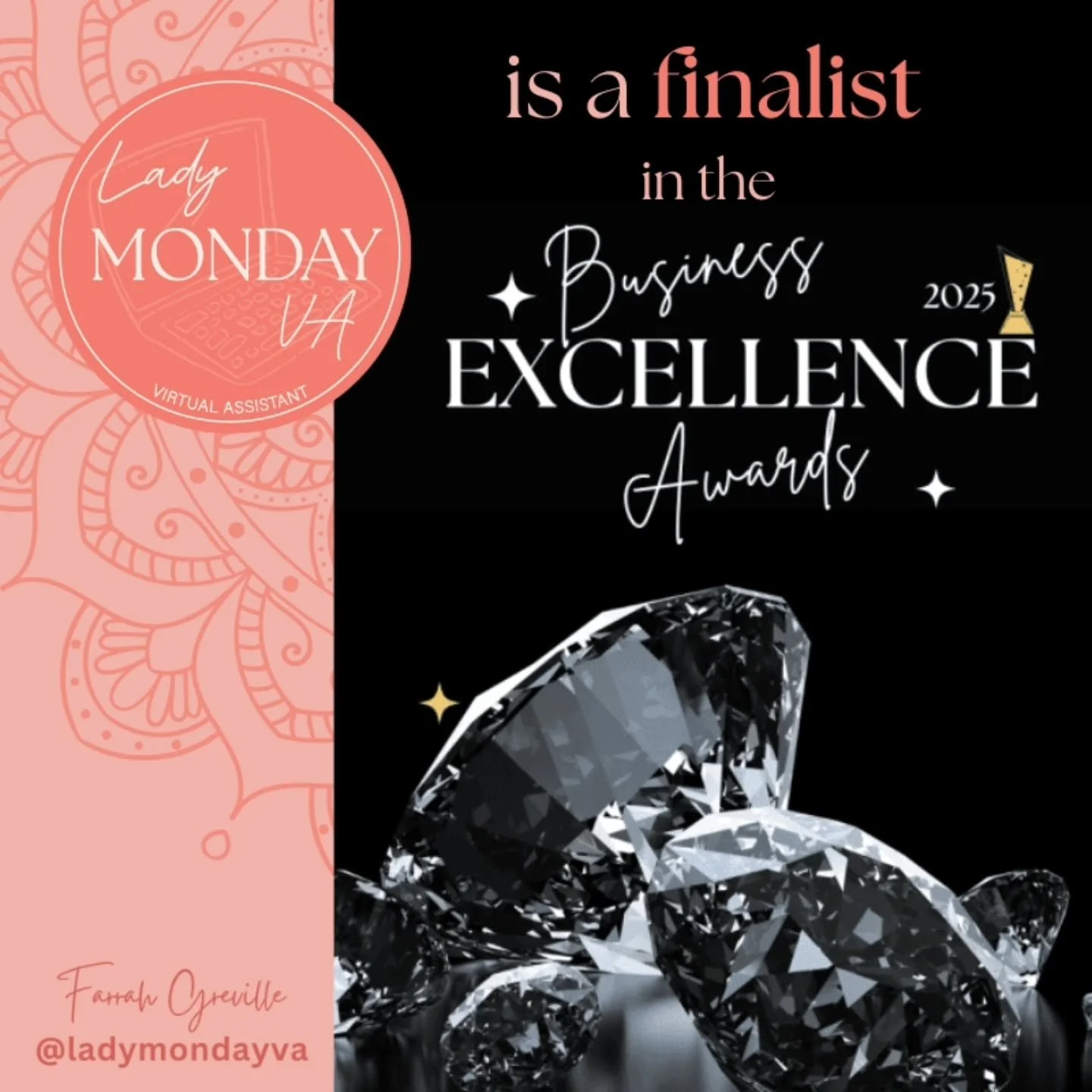 ✨ Exciting News ✨

Lady Monday Virtual Assistant Services has been announced as a FINALIST in the 2025 BCCI &amp; DYCCI Business Excellence Awards! 🎉

It&rsquo;s such an honour to be recognised alongside so many inspiring local businesses who are ma