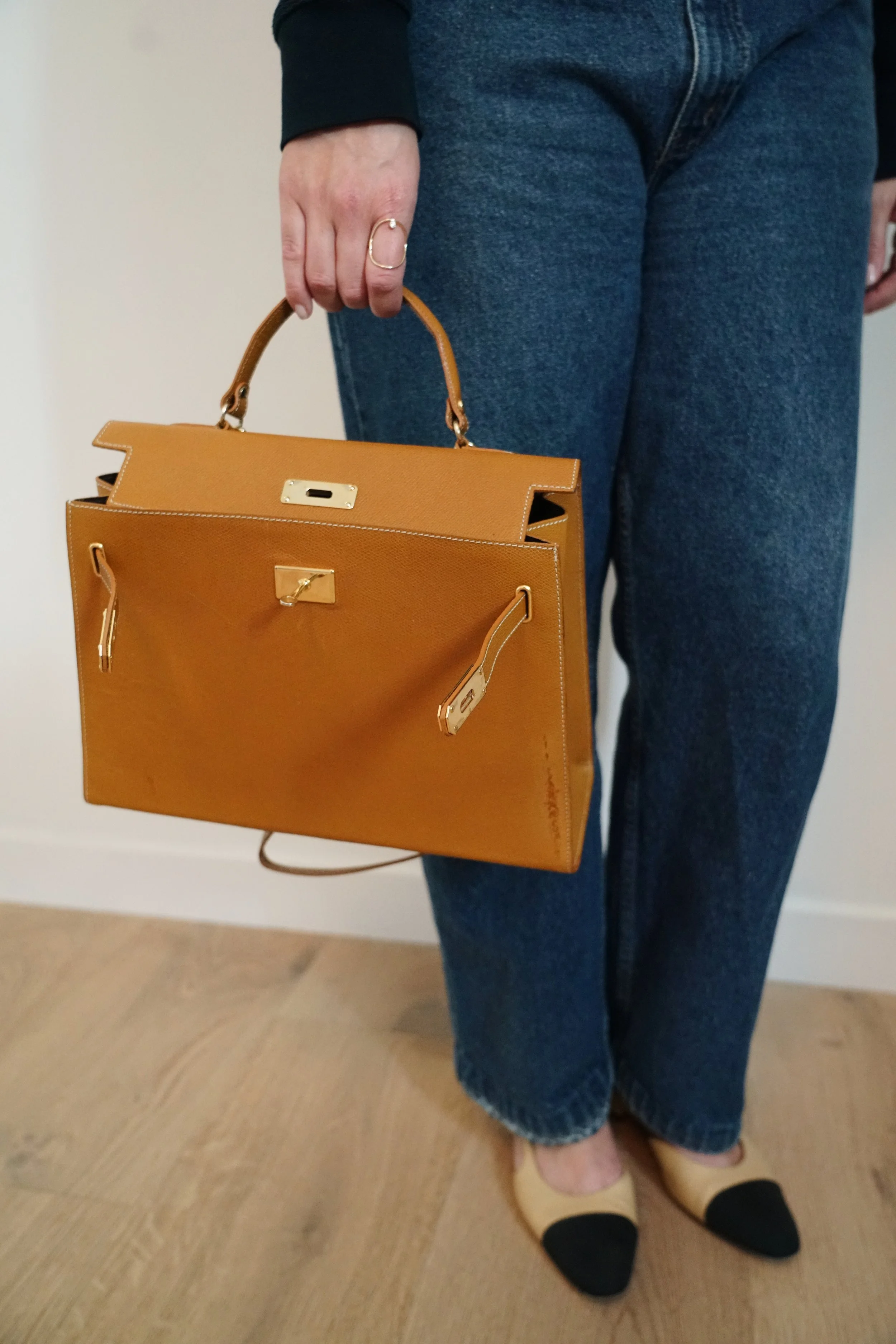 Vintage Rinaldi Handbag Mustard-Brown Leather