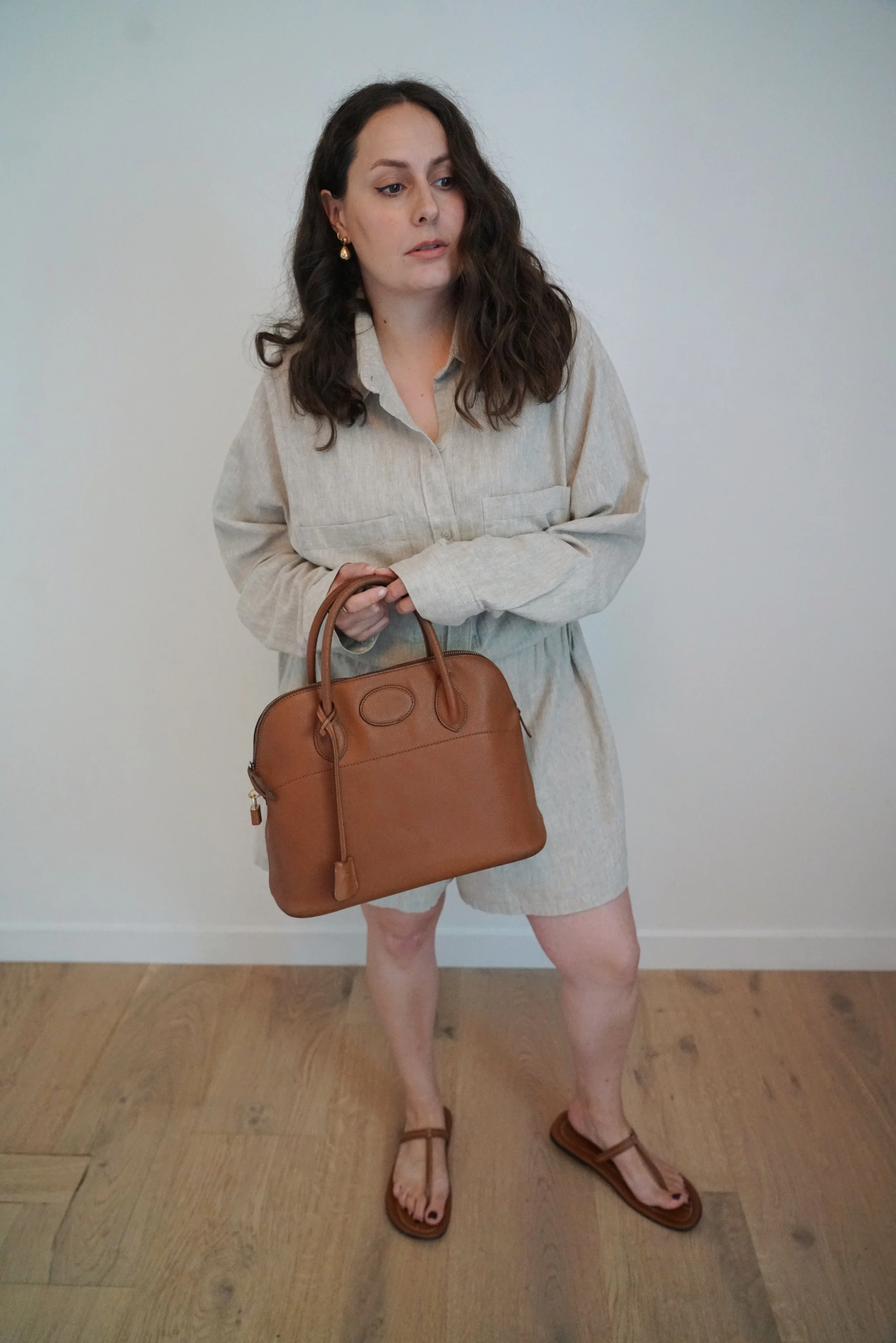Vintage MG By Mauro Governa “Bugatti 36” Top-Handle Bag Brown