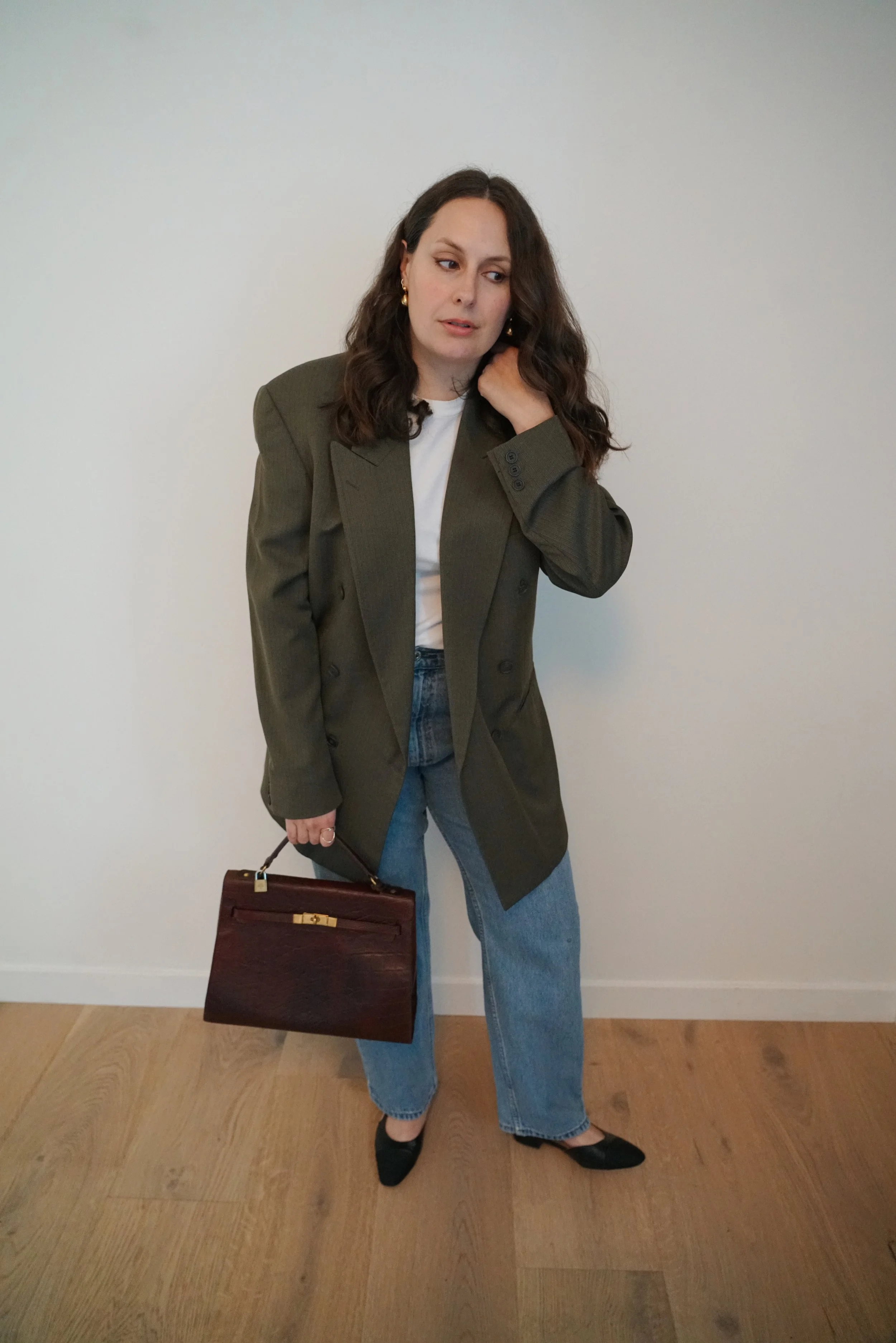 Mulberry Top Handle Turn Lock Bag In Mock Croc Brown