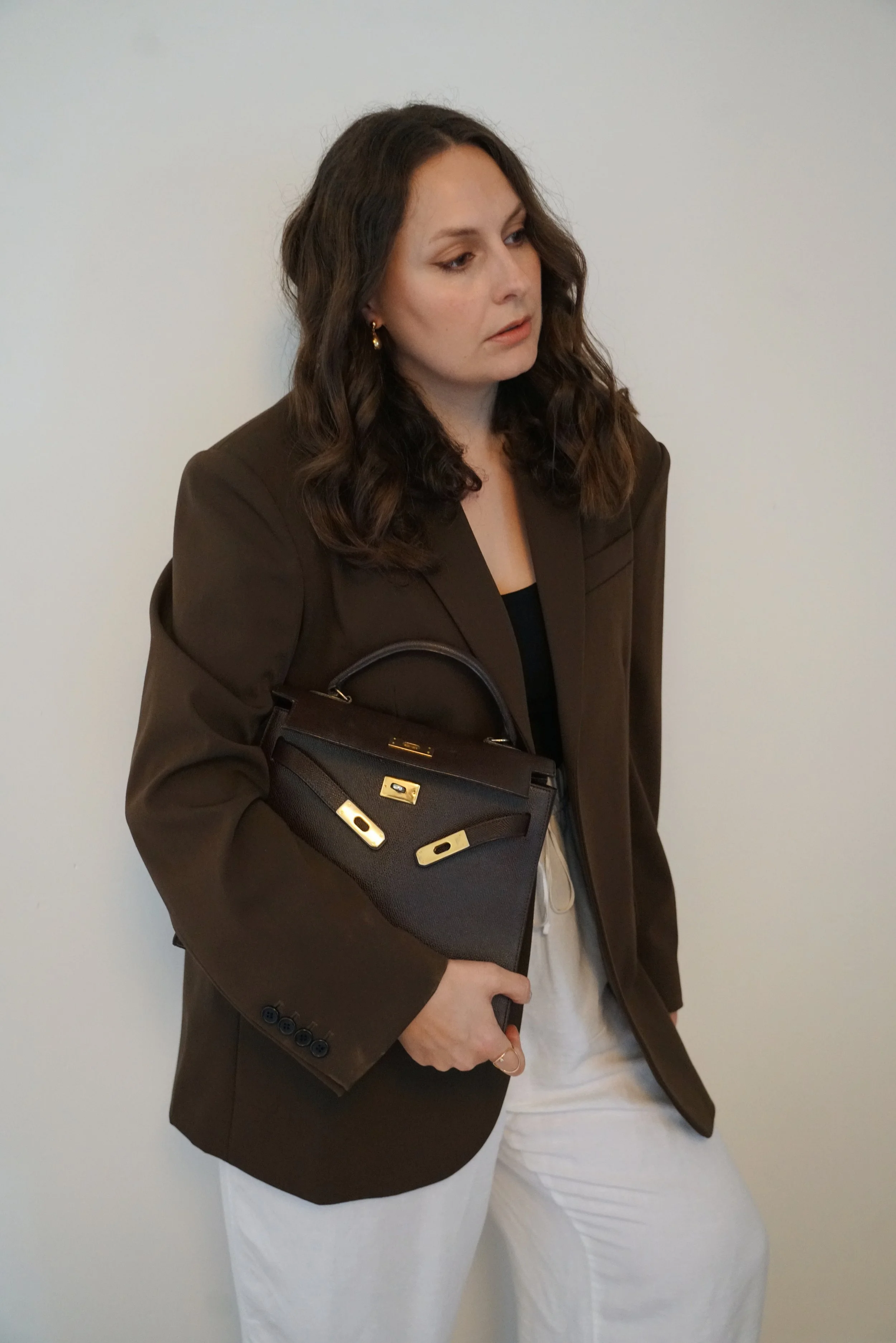 Marquesa Brown Pebbled Top Handle Bag