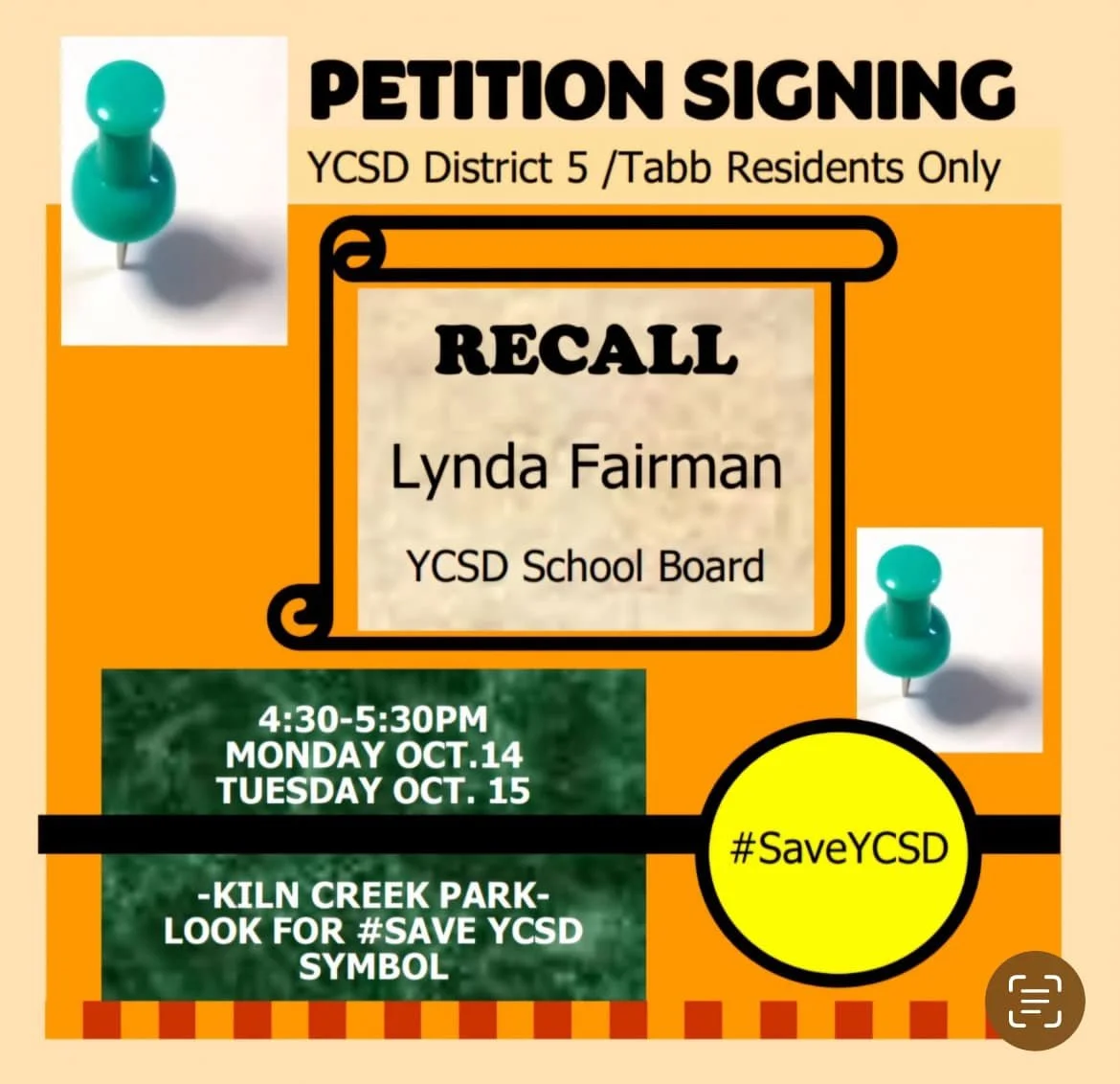 Recall Petition Signing Next Week!