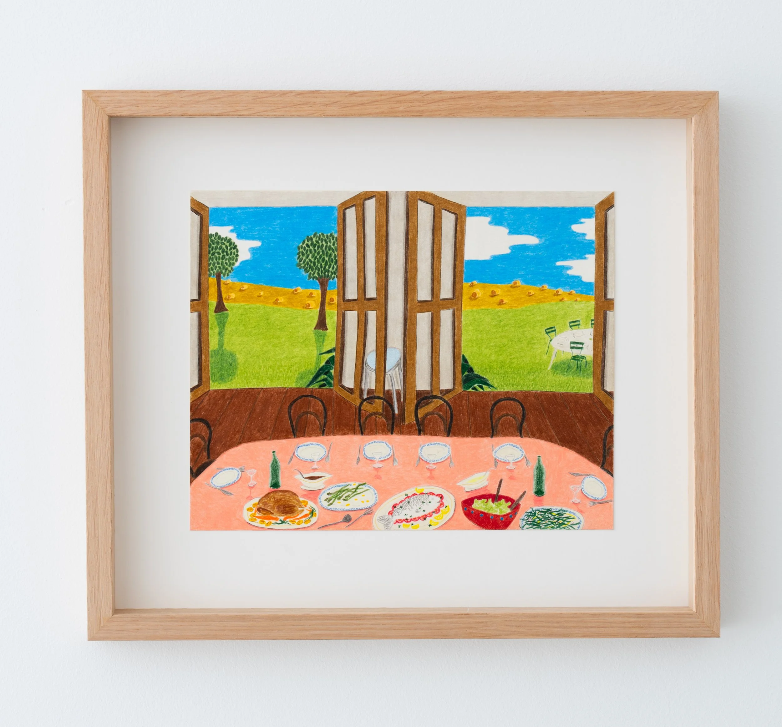 The children’s table is out there