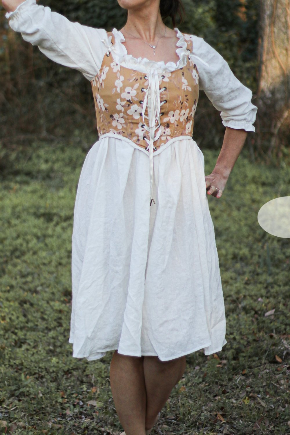 cotton dresses with sleeves Classic 100% Cotton A-Line Dress with 3/4 Sleeves Heather Grey / Medium main image 0