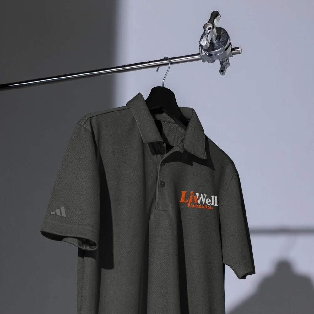 LivWell Foundation Adidas space-dyed polo