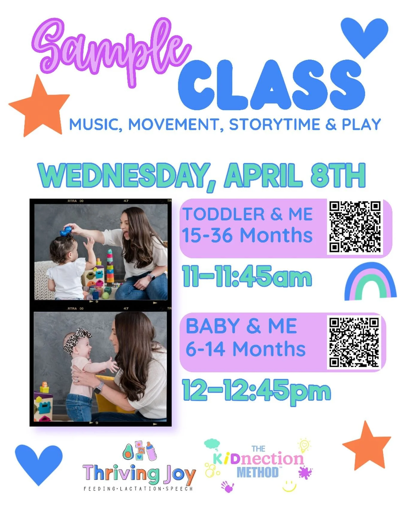 MODEL CALL! We are so excited to offer @kidnectionmethod classes starting in April 🎉 We have limited spots left for a sample classes happening April 8th.

The only requirements are that your kiddo fits within the designated age ranges, you agree to 