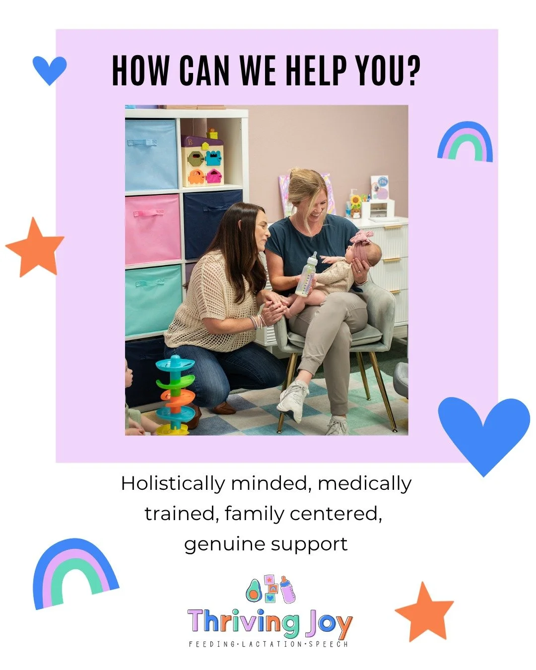 If you're new here you might be wondering how @thrivingjoytherapy can help you.

Whether you need SUPPORT
with breastfeeding, bottle feeding, starting solids, tongue tie, picky eating or speech and language development

Or COMMUNITY
through @kidnecti