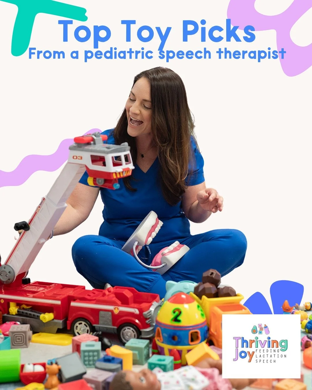 PSA from your pediatric SLP: it's not the toy that builds speech. It's what you do with it. 

But these ones make it SO much easier to engage. 

Save this before your next Amazon spiral. You're welcome. 😅
#SpeechTherapy #PediatricSLP #ThrivingJoy #T