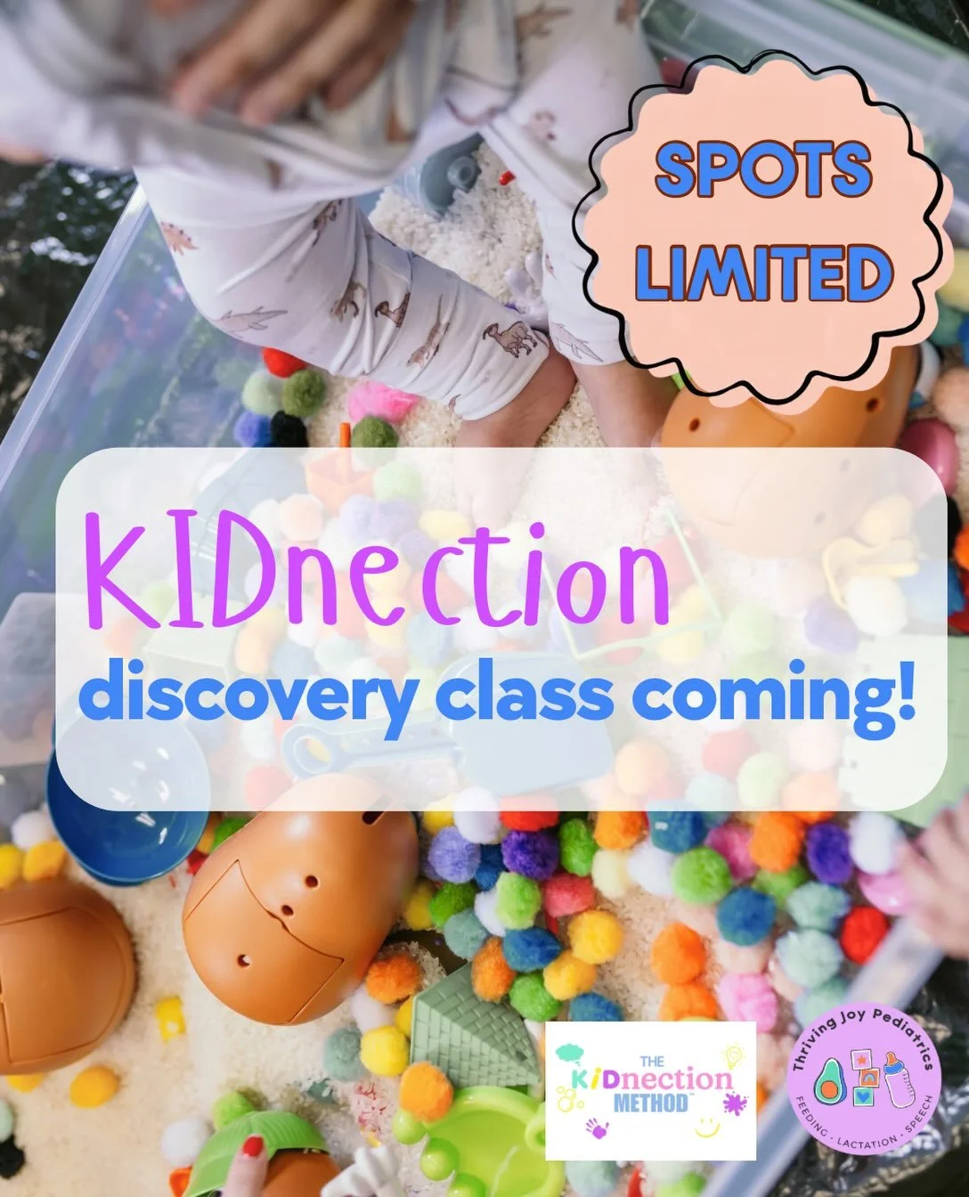 We paused KIDnection for a bit, but this space has been on my mind. Life got busy, the clinic is bustling, but this community is one we missed this Summer

Coming back with a free discovery class on September 30th, one class for everyone, birth to 36