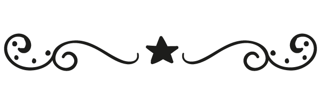 Decorative border with a star in the center and swirly designs on each side.