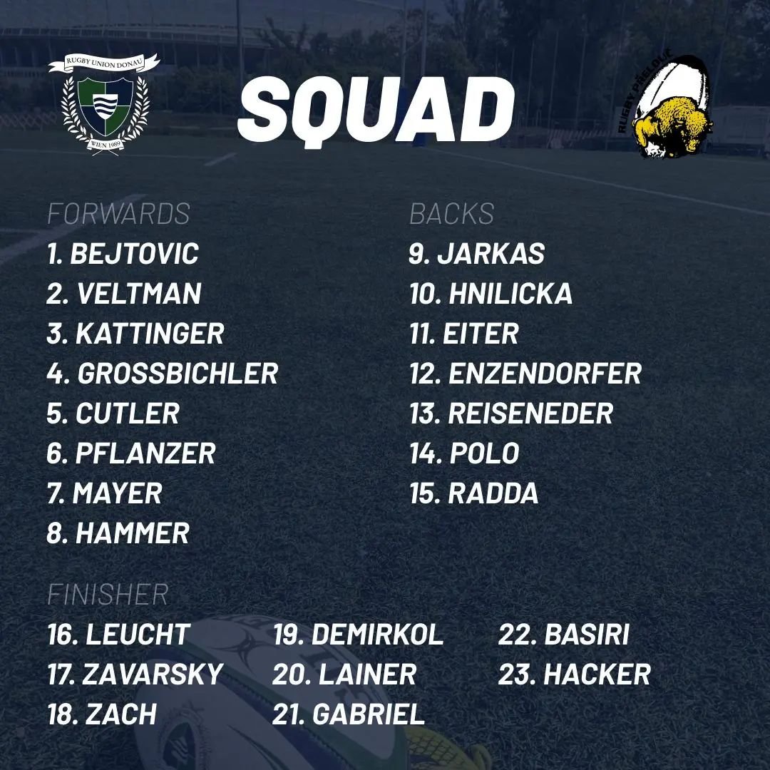 Lineup!
With the national team in Slovenia, our Korsaren have to put in a massive shift today.
For many their first experience in the czech league.
Lets go 💪🏼🏴&zwj;☠️
#donau💚 #korsaren #donaurugby #rugbydonau #onceapiratealwaysapirate