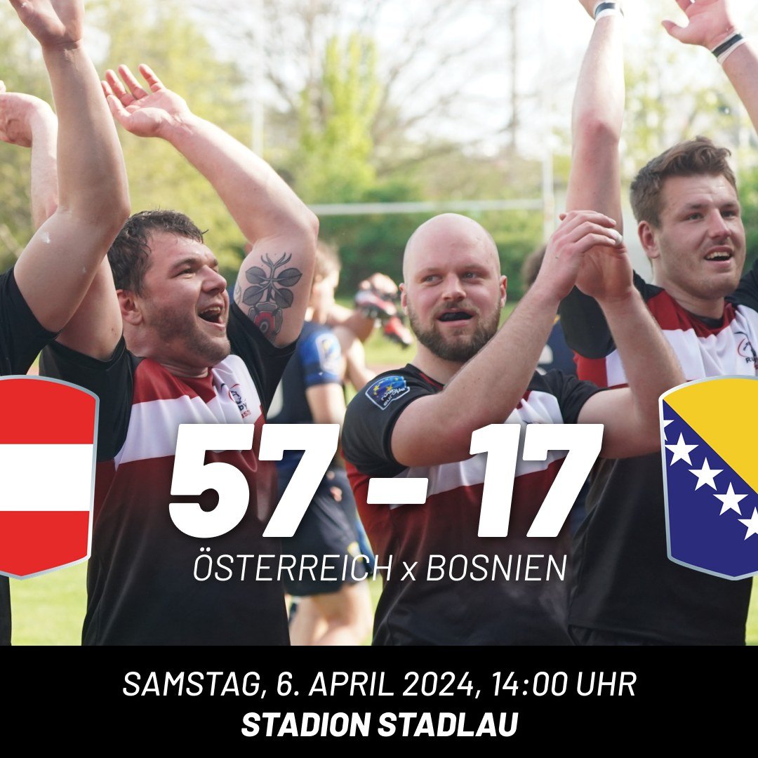 Mit 11 Piraten in der Startformation und 3 Finisher ist dieses Wochenende auch das Nationalteam erfolgreich. Bosnien und Herzegowina konnte &mdash; bei bestem Fr&uuml;hlingswetter &mdash; in einem sehr fairen Spiel 57-17 bezwungen werden. 

#rugby #G