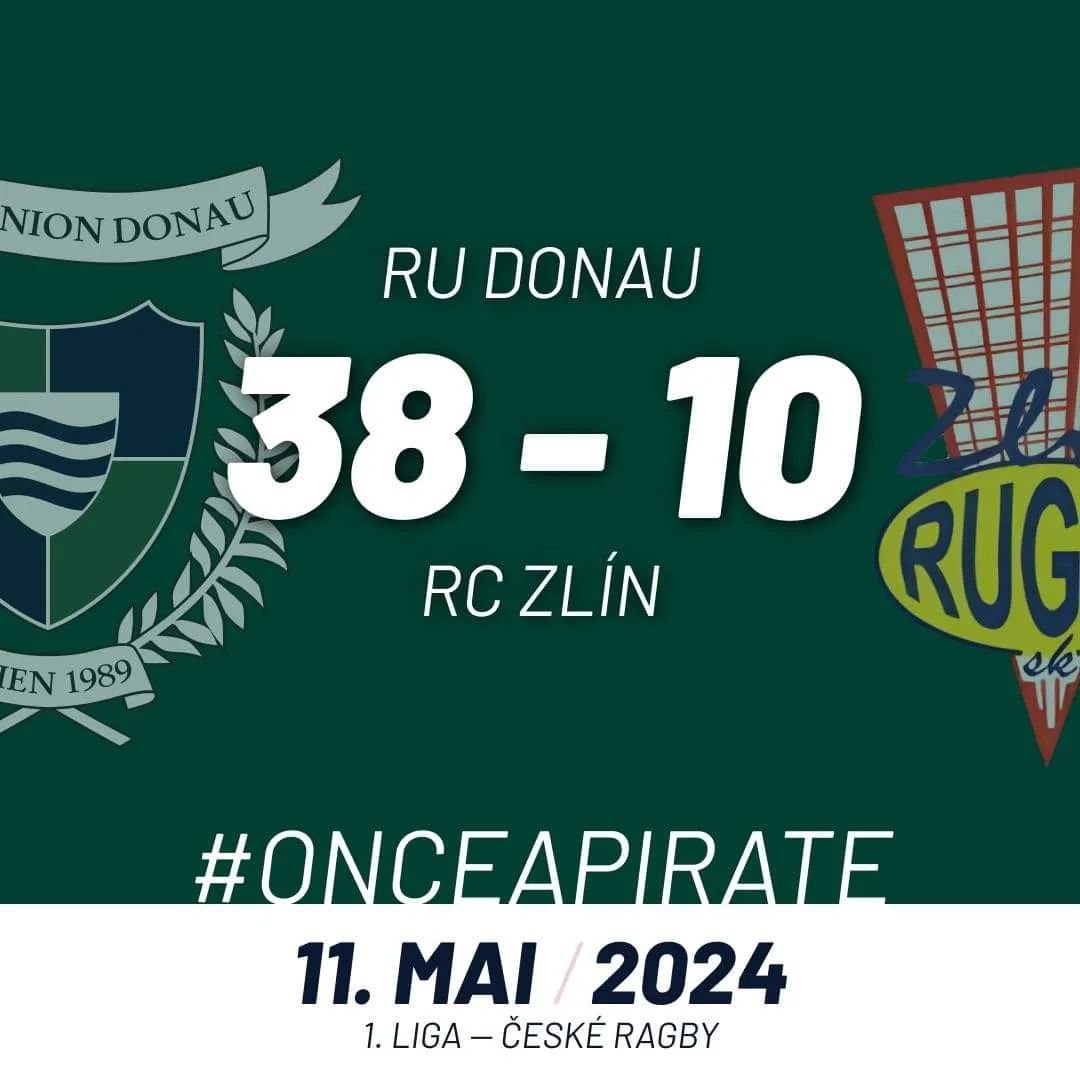 We still owe you the result of our Pirates. Despite our second team's narrow defeat against @viennacelticrugby , our first team was able to achieve a confident win against @zlinrugby and thus consolidate second place in the table. 
This Saturday is t