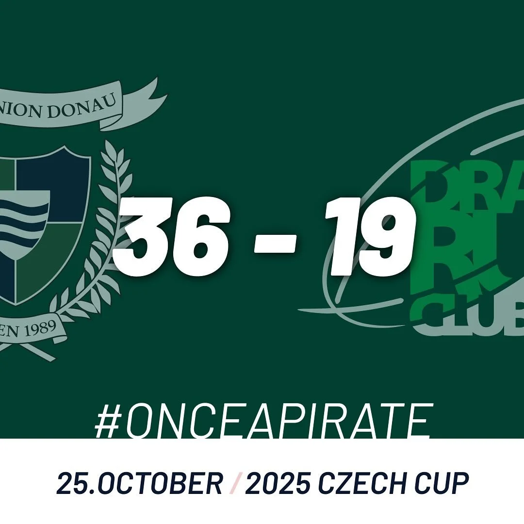Die Piraten gewinnen gegen Dragon Brno und spielen dieses Wochenende gegen RC Sparta Praha/RC Tatra Smichov u23.

#OnceAPirate #ARRR