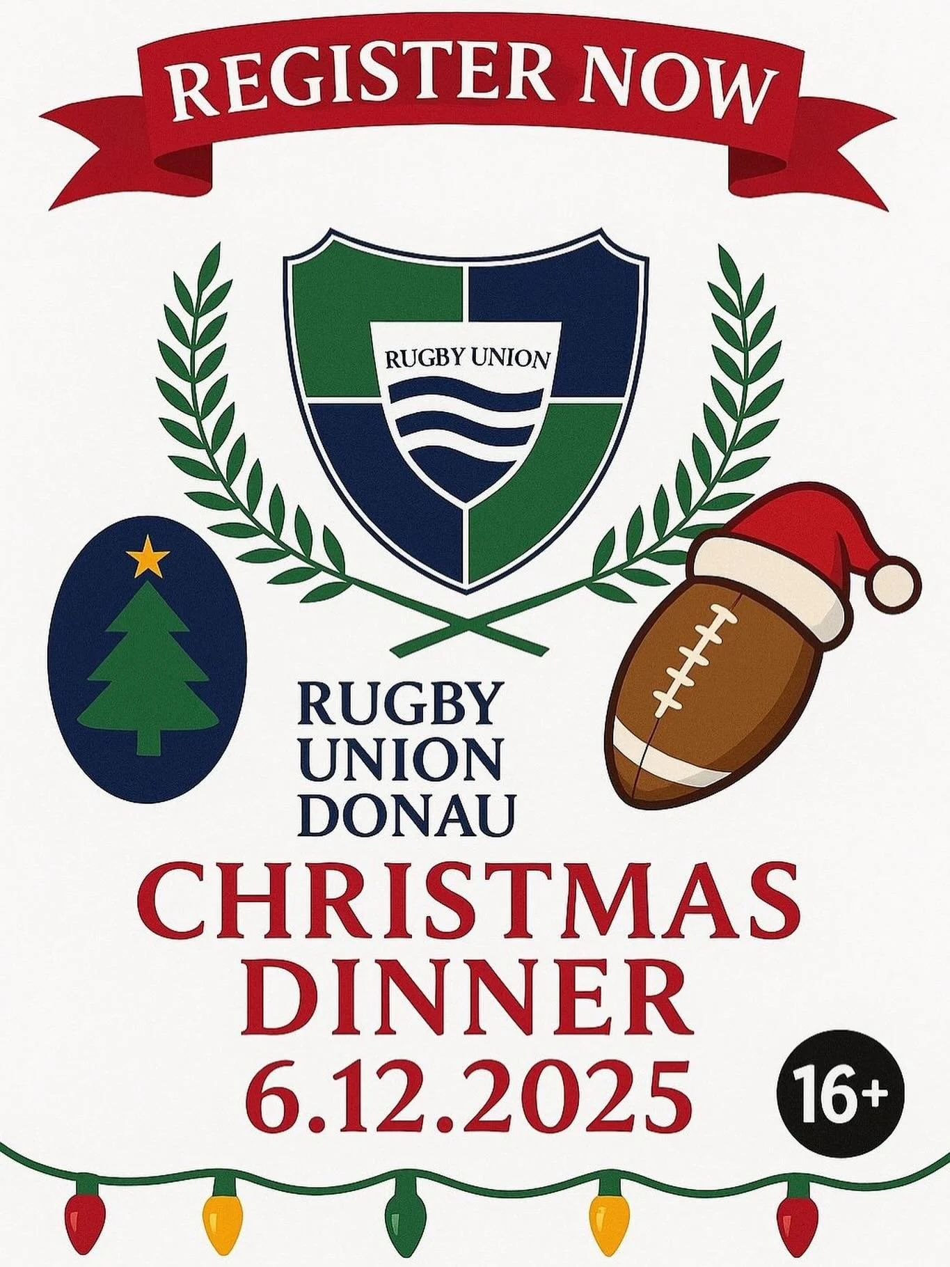 Kleiner Reminder: Unser legend&auml;res X-Mas Dinner findet am 06.12.2025 im Heurigen Wolff statt. Neben den Erwachsenen-Mannschaften, den Club-Funktion&auml;ren sind auch alle Eltern herzlich eingeladen. 
Bitte um Anmeldung bis Ende November unter: 