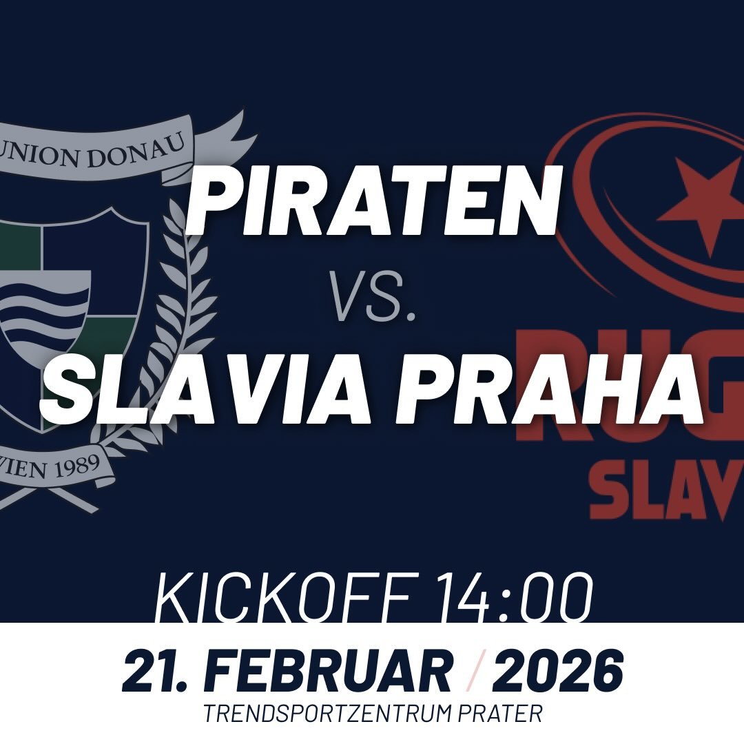 Diesen Samstag gibt es gleich den n&auml;chsten Kracher. Die Piraten spielen zuhause gegen den Formstarken Gegner RC Slavia Praha.

📅 February 21st, 2026 ⏰ Kickoff: 14:00 📍 Trendsportzentrum Prater

#OnceAPirate #ARRR