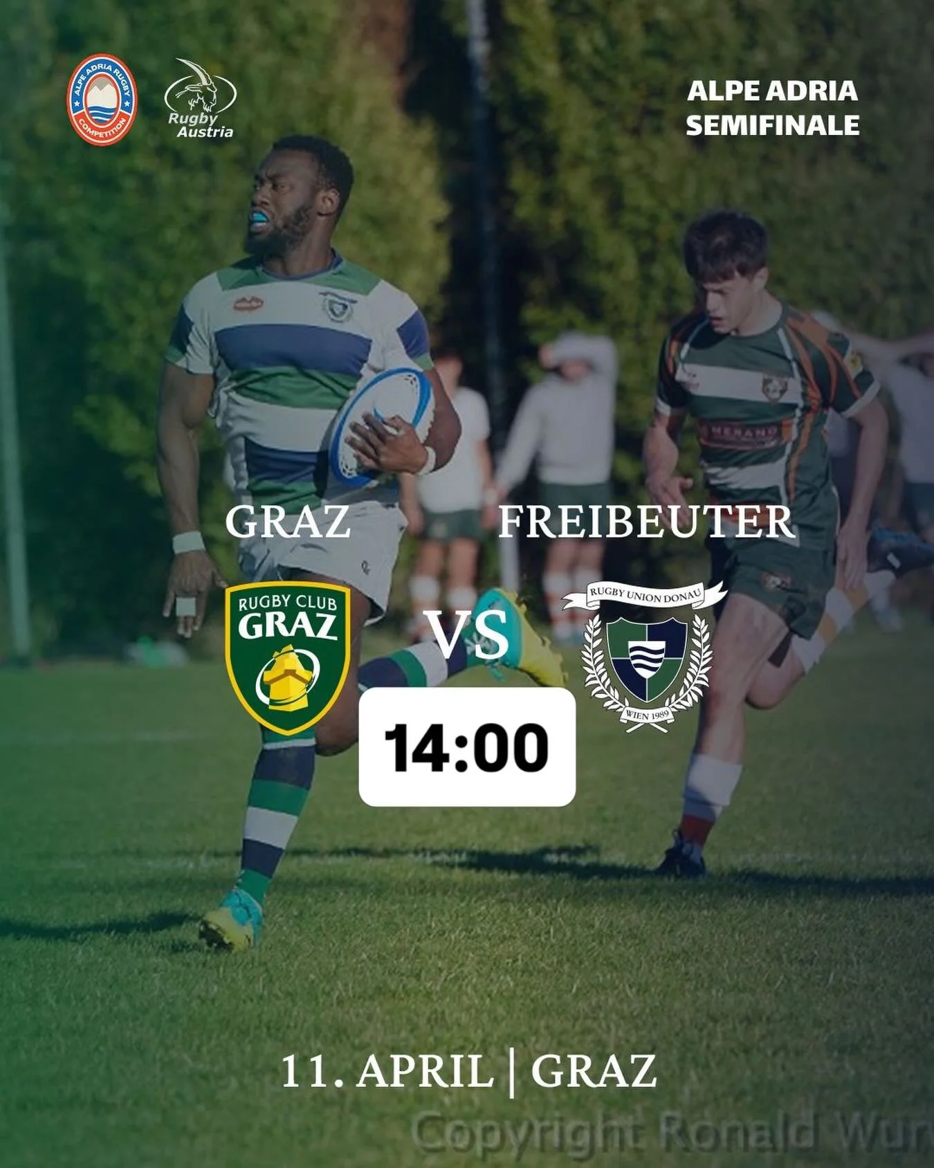 🔥 SEMIFINALE TIME 🔥

Diesen Samstag trifft unsere dritte Mannschaft &ndash; die Freibeuter &ndash; im Semifinale der &ouml;sterreichischen AARC Liga ausw&auml;rts auf die Kampfmannschaft aus Graz @rugby.club.graz . 💥

Die AARC wurde gegr&uuml;ndet