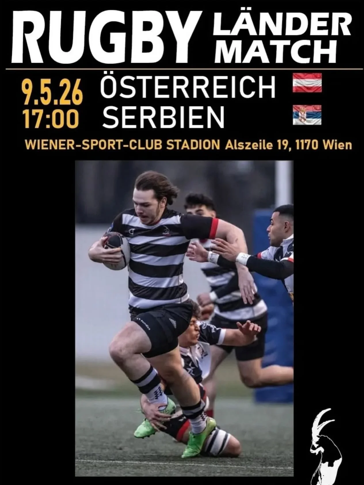 Save the Date!

Am 9. Mai spielt das &ouml;sterreichische Nationalteam im Sportclub-Stadion gegen Serbien.
Es werden viele Donau-Spieler auflaufen und ihr Bestes f&uuml;r die Steinb&ouml;cke geben. Au&szlig;erdem geht es um den Gruppensieg und die Ch