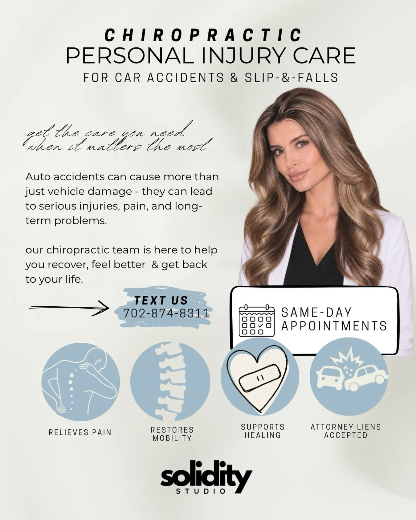 Injured in a car accident? Text us! We can help! 702-874-8311 🤍 

#caraccidents #chiropractor