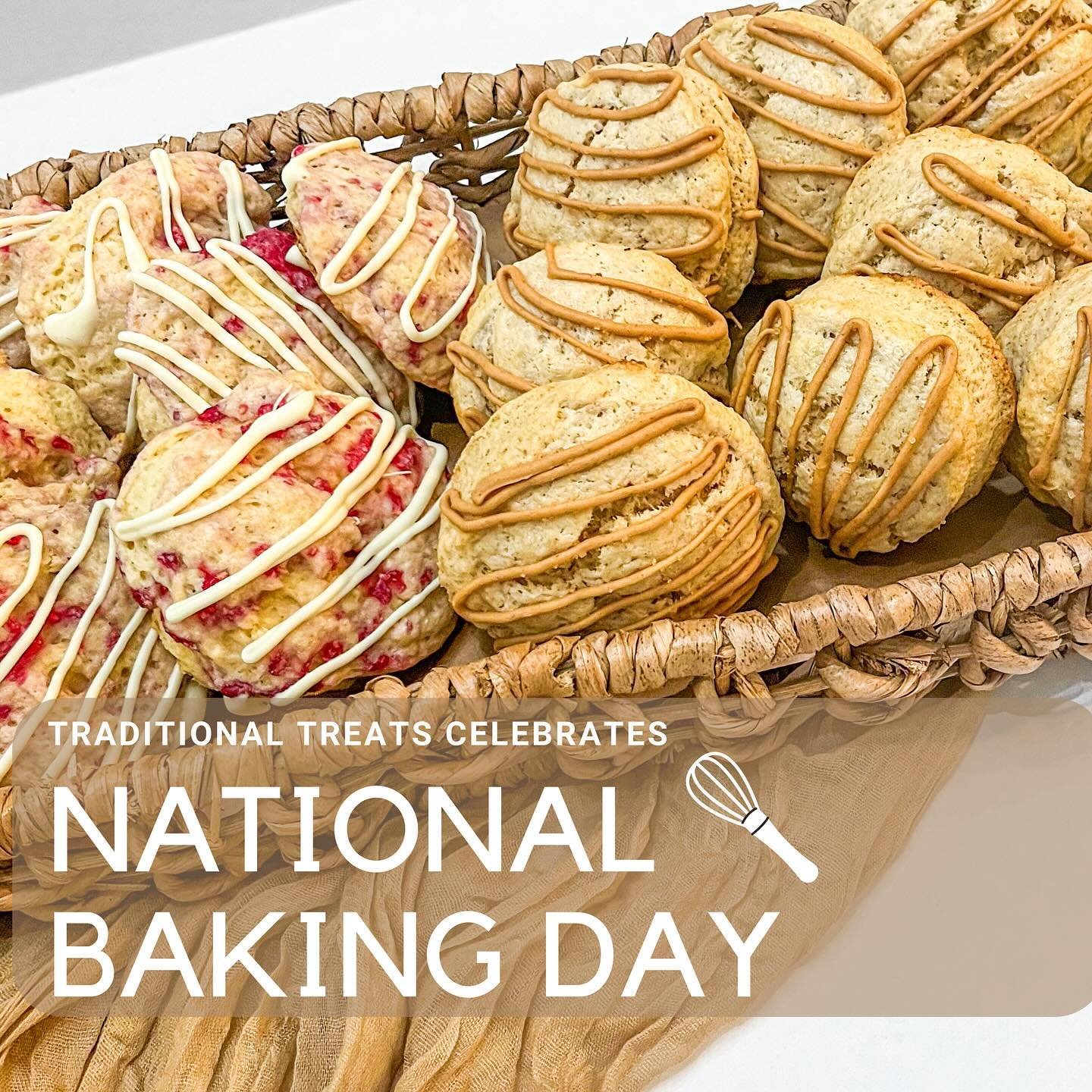 NATIONAL BAKING DAY! 
.
Today Traditional Treats celebrate national baking day. Baking is not only my business but a huge part of my life. It brings me so much joy knowing I am able to make these amazing treats and create new ones from scratch.