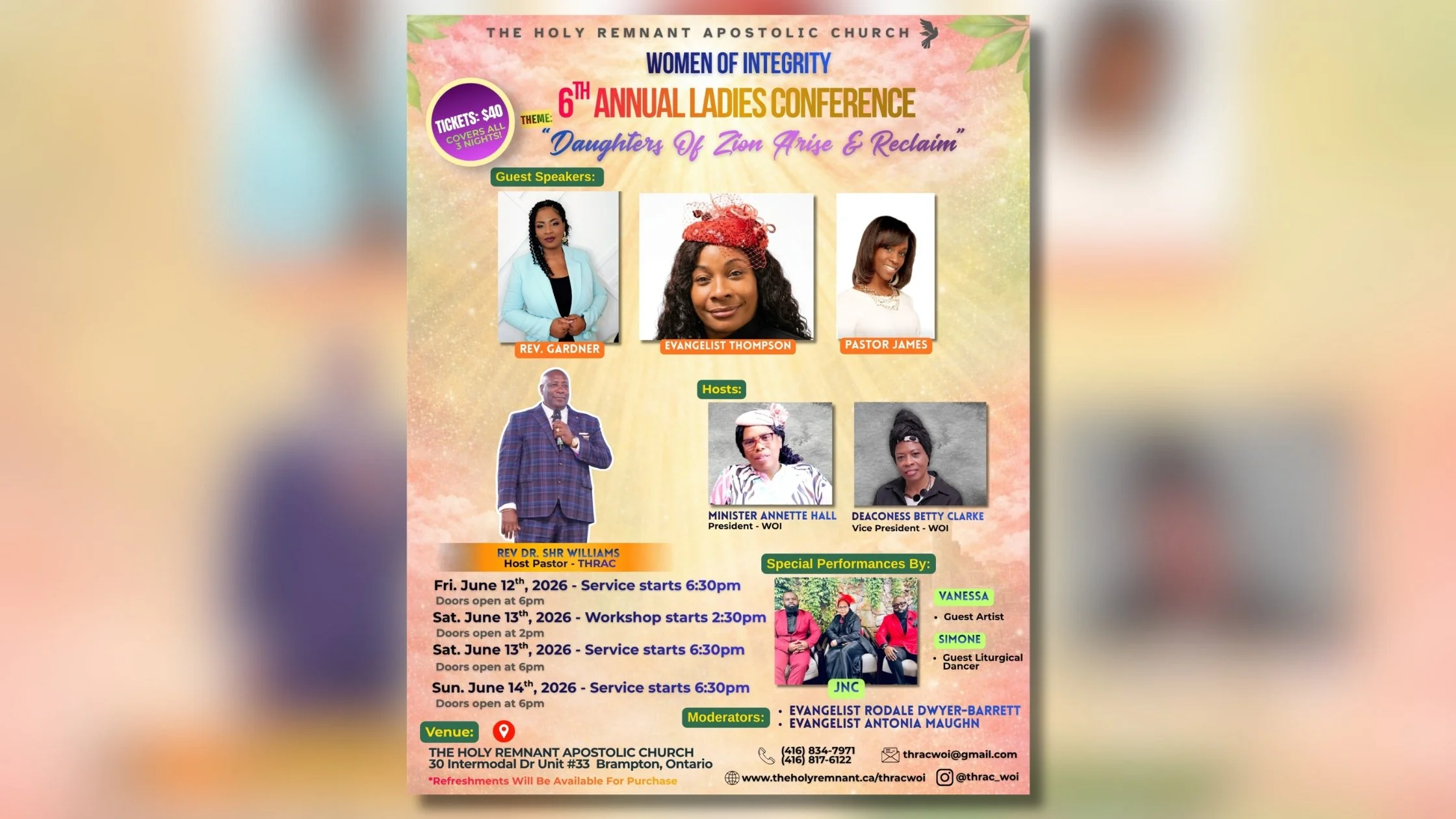 6th annual THRAC WOI Ladies Conference - day 1 (Evening Service)