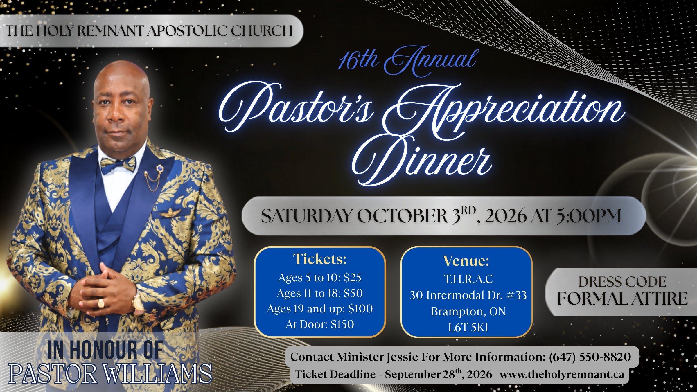 THRAC Annual Pastor's Appreciation Dinner Gala