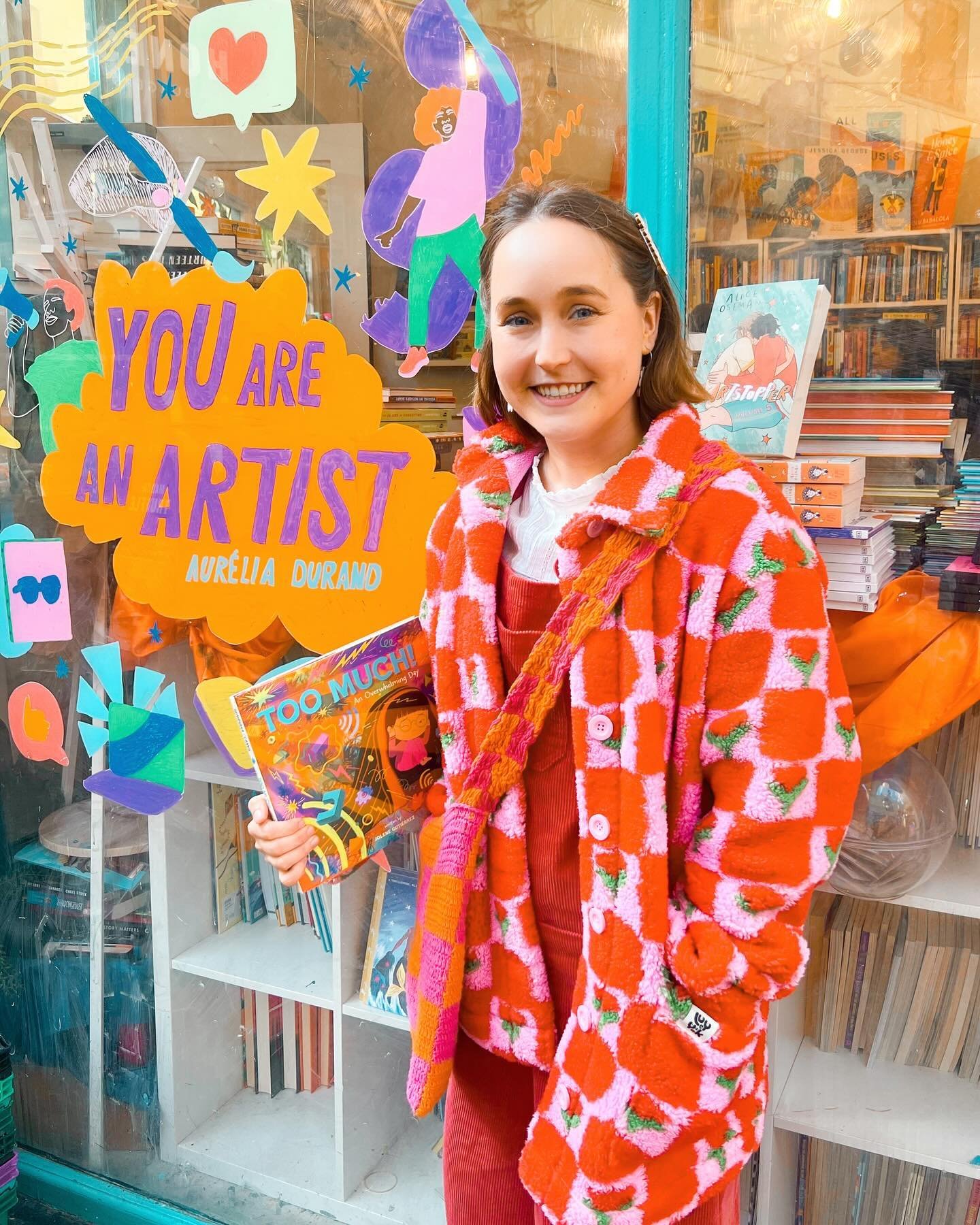 I went to visit one of my favourite bookshops (@roundtablebooks in Brixton Village) and picked up a picture book for research 😋 you have to take a picture with this beautiful window art because it made me very happy. What a good reminder! 🎉