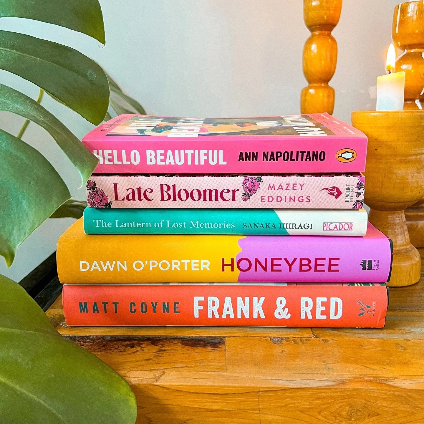 Cosy books I&rsquo;m reading now (Frank &amp; Red and Honeybee) or reading next! Have you read any of these? I&rsquo;ve heard great things about Hello Beautiful&hellip;? 

#BookHaul #bookstagram #frankandred #honeybee #hellobeautiful #thelanternoflos