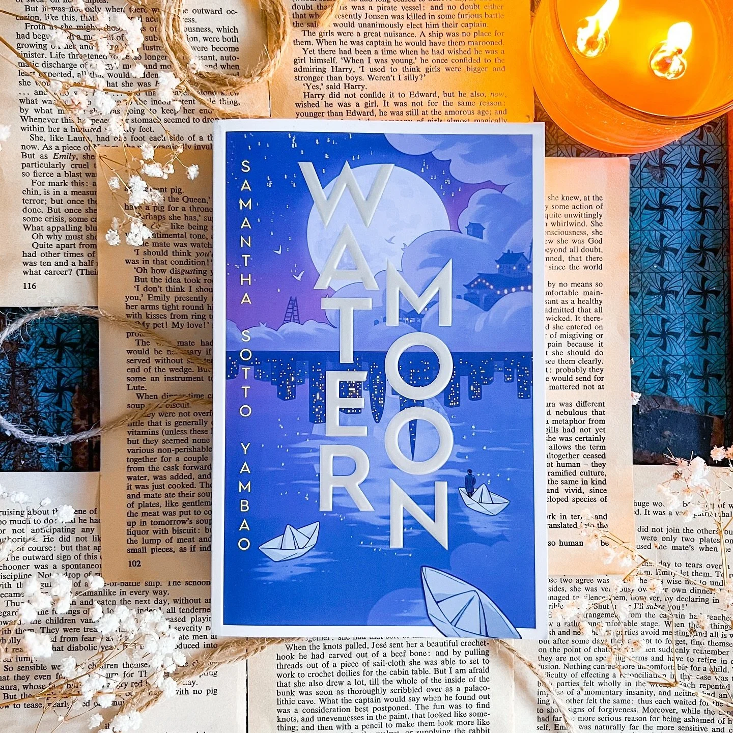 I&rsquo;m currently reading Water Moon by @samanthasottoyambao, and it&rsquo;s pure magic! ✨ The story follows Hana, the new owner of a hidden pawnshop in Tokyo where people trade their deepest regrets for tea .🍵 When the shop&rsquo;s most precious 