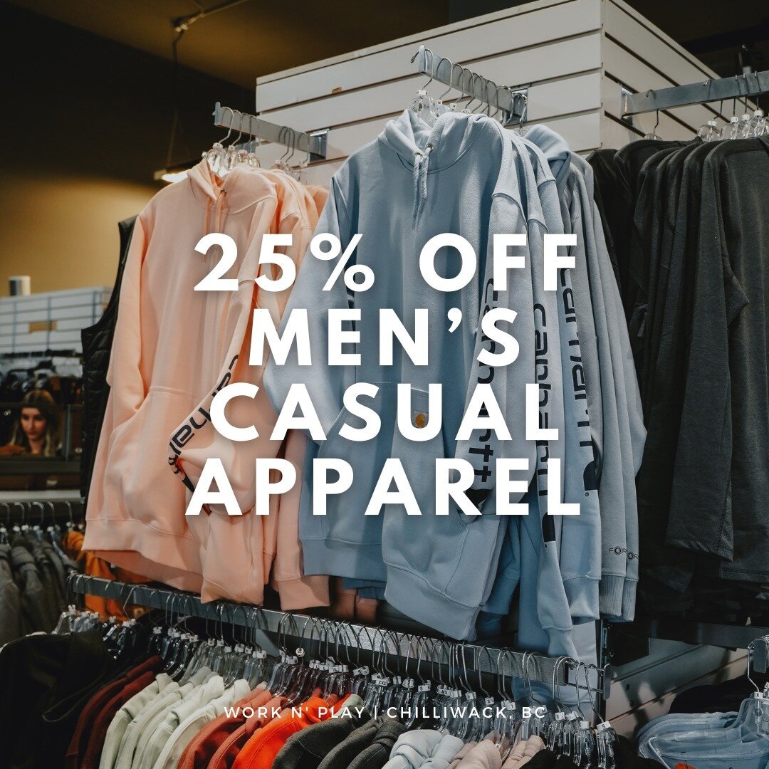 🎉 Don't Miss Out: 25% Off Men's Casual Apparel! 🎉​⁠
⁠
📅 Offer Valid: March 25th - April 6th​⁠
⁠
Whether you're looking for comfortable tees, stylish jeans, or versatile jackets, we've got you covered. With top brands and a wide range of sizes and 