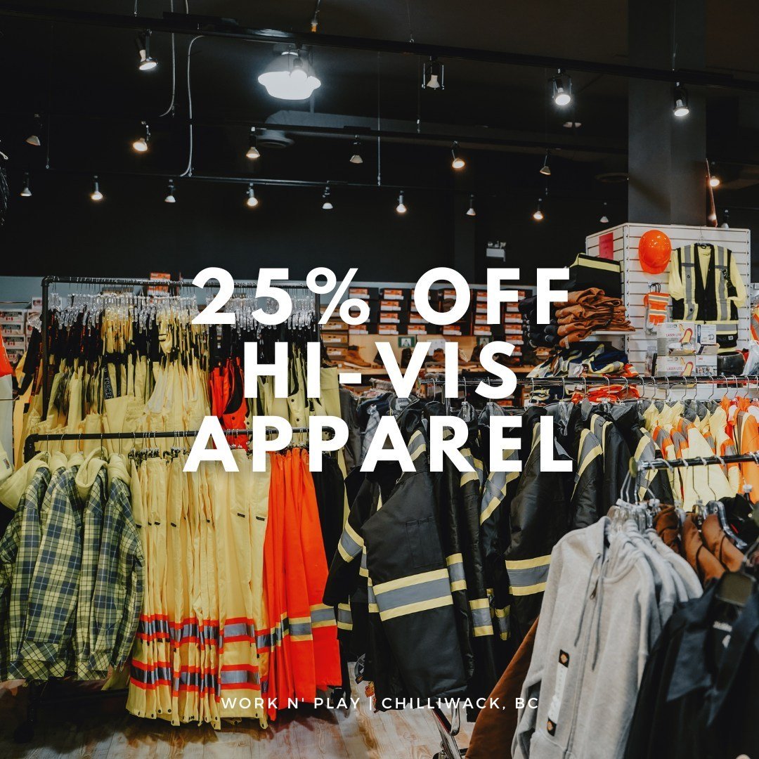 🌟 Sale alert! Save 25% on all hi-vis apparel.​⁠
⁠
📅 Offer Valid: April 22nd - May 4th​⁠
⁠
Whether you're working on-site or need to stand out in low-light conditions, we've got you covered. Explore our wide range of hi-vis clothing options, includi
