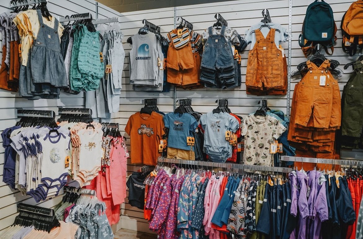 Have you checked out our new kids section? ☀️

Stop by and see what we have in stock for your kids! 🎉

#work#play#spring#kids#clothes #new#trendy