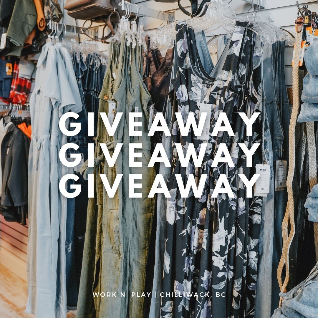 ​🎉 GIVEAWAY TIME! ​⁠
​⁠
If you're looking to surprise mom with something she'll love, here's your chance &ndash; enter to win a $100 shopping spree at Work N' Play!​⁠
​⁠
🎁 Enter by following @worknplaychilliwack on Instagram, and tagging all your p