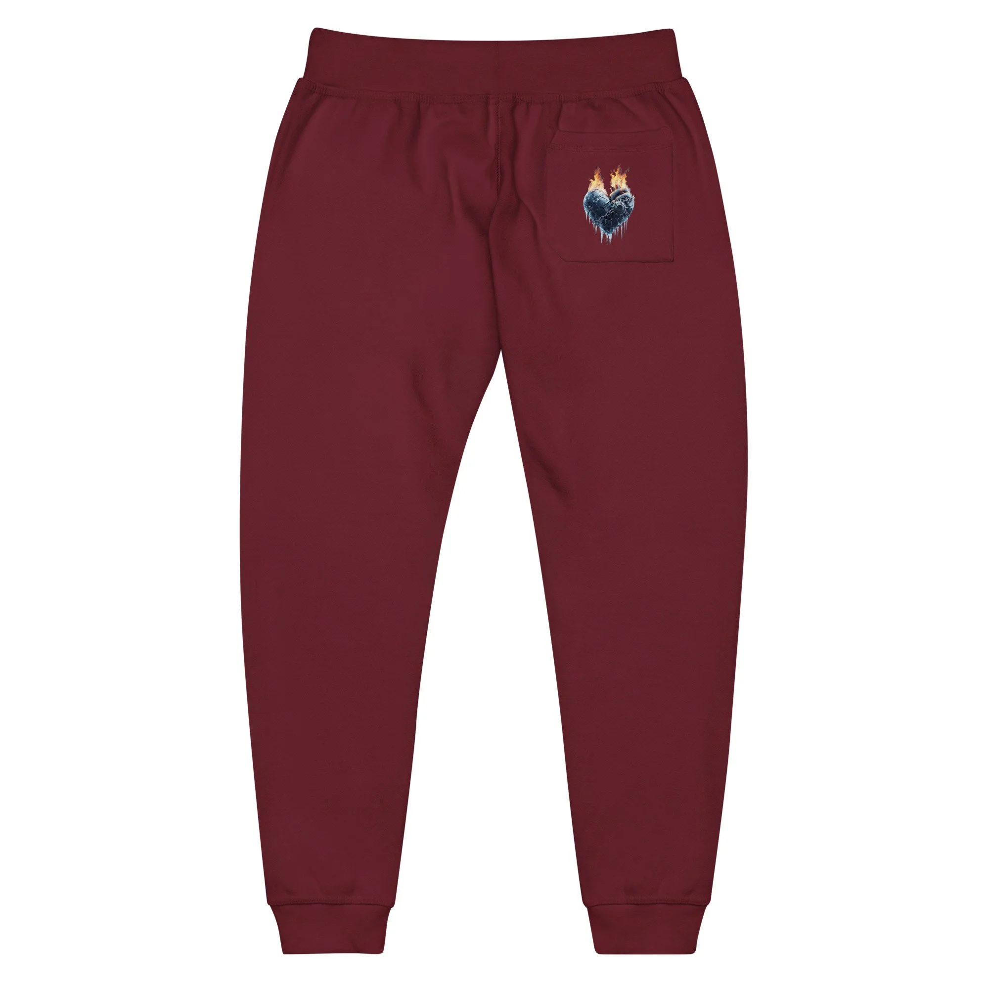 unisex-fleece-sweatpants-maroon-back-65febb77e9378.jpg