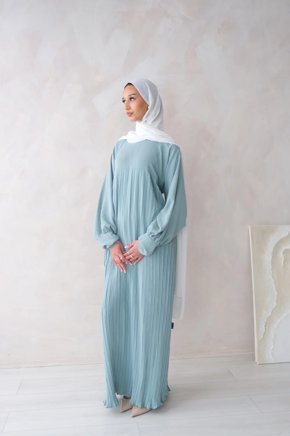 open lace back dress Vintage 70s Mint Green Accordion Pleated Sexy Maxi Dress S –  rollwithitvintage main image 0