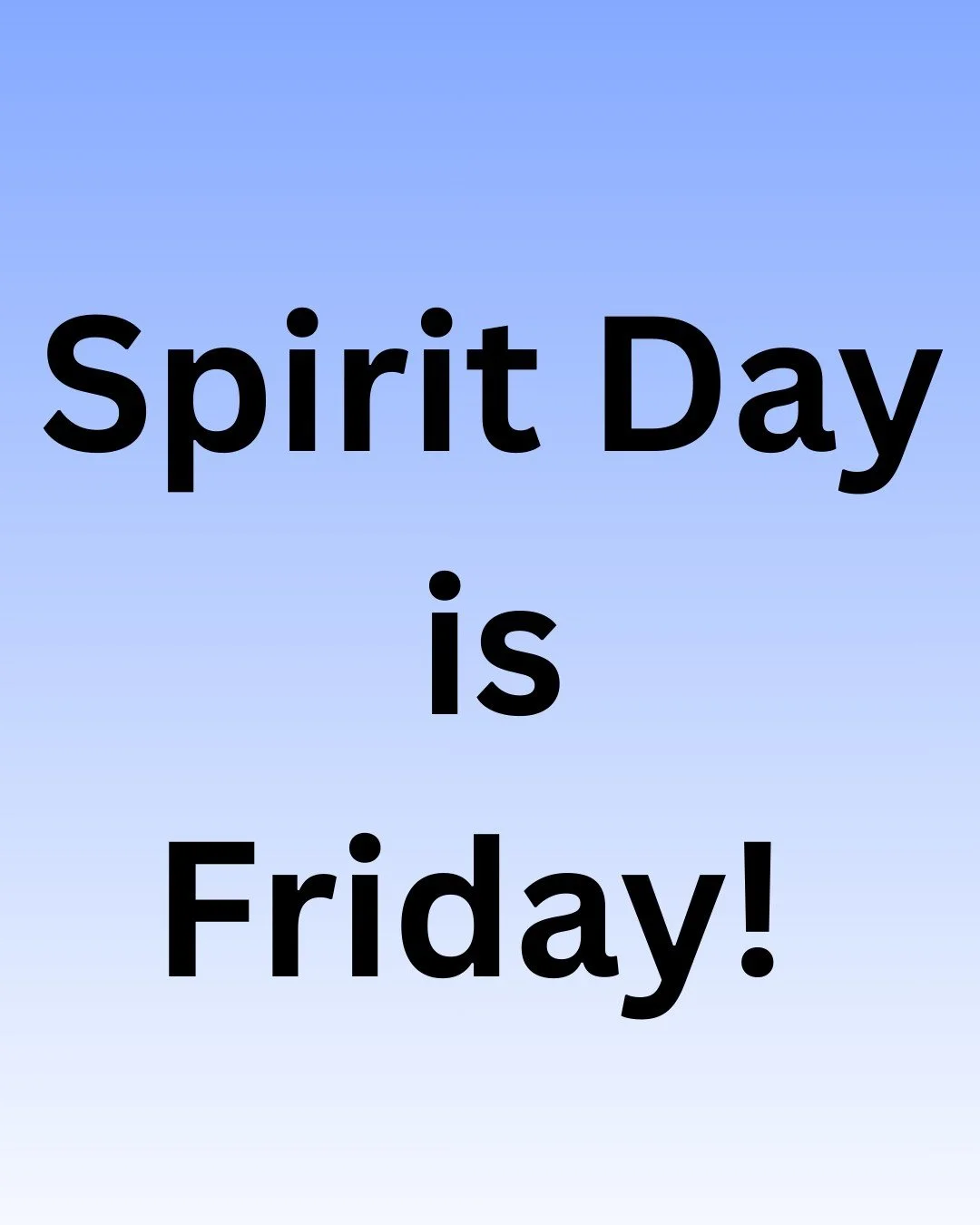 For our Fun Friday before Spring Break, Friday will be our Spirit day! 
We will also have our Raffle, Virtuous Vibes, and Royal Rulers at 8:15 am in the gym!
Families are welcome!
Also, our Staff vs Student Volleyball Game starts at 2 pm!