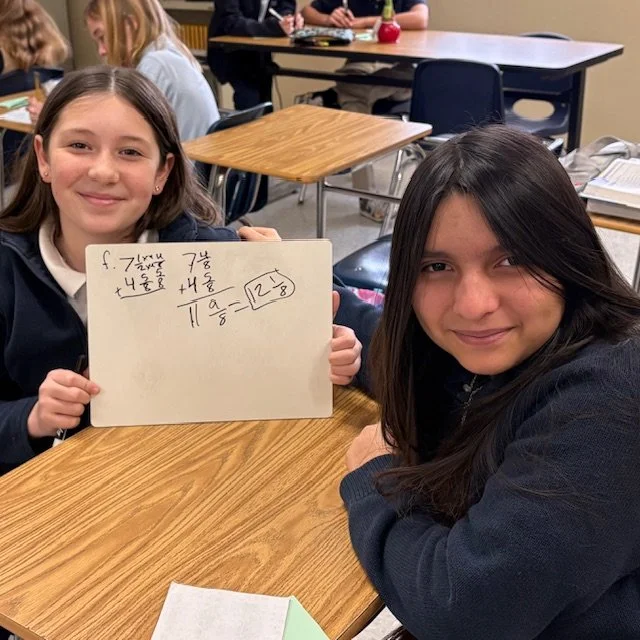 Mixin it up in math class as 6th graders add and subtract mixed numbers with different denominators!