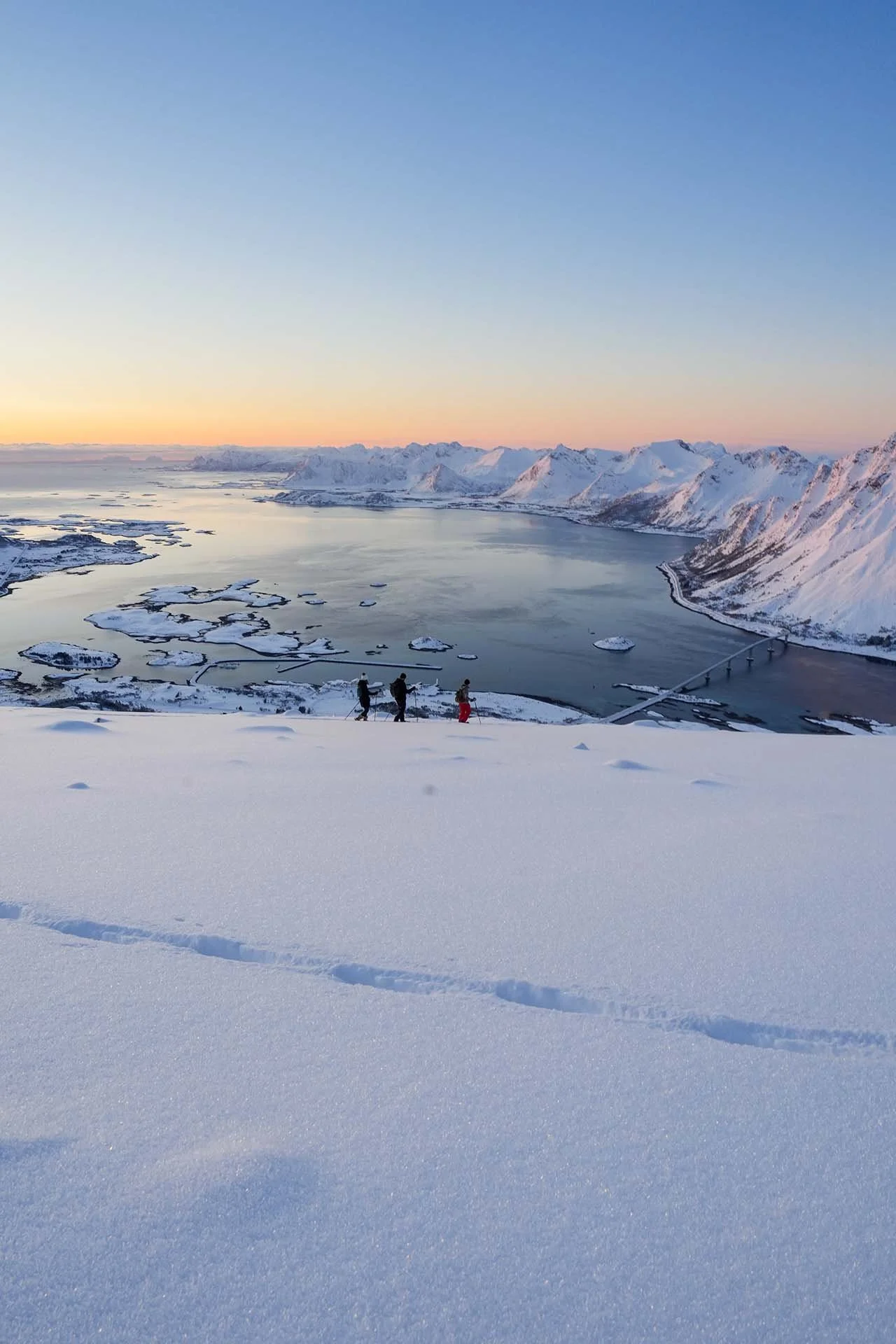 snow shoe tour Lofoten Islands Norway