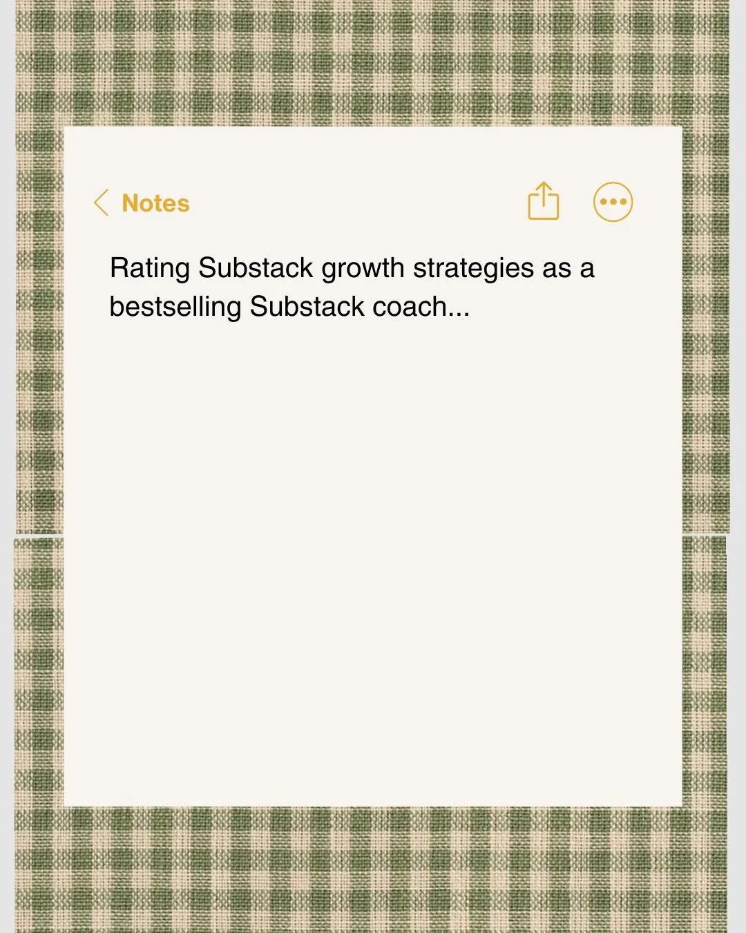 Rating Substack growth strategies as a bestselling Substack coach...

What would you add to this list? 👇🏽

#substackgrowth #substackwriter #substacknewsletter #maincharacterenergy