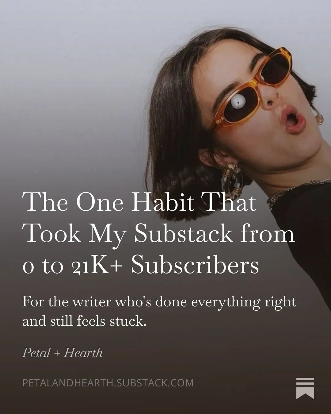 This week on Petal + Hearth 💓

- The one habit that took my Substack from 0 to 21K+ subscribers (FREE strategy guide)
- Phoebe Dodds&nbsp;created the 100 Connections Challenge, and I loved it so much I made you a free Notion template to track it.
- 
