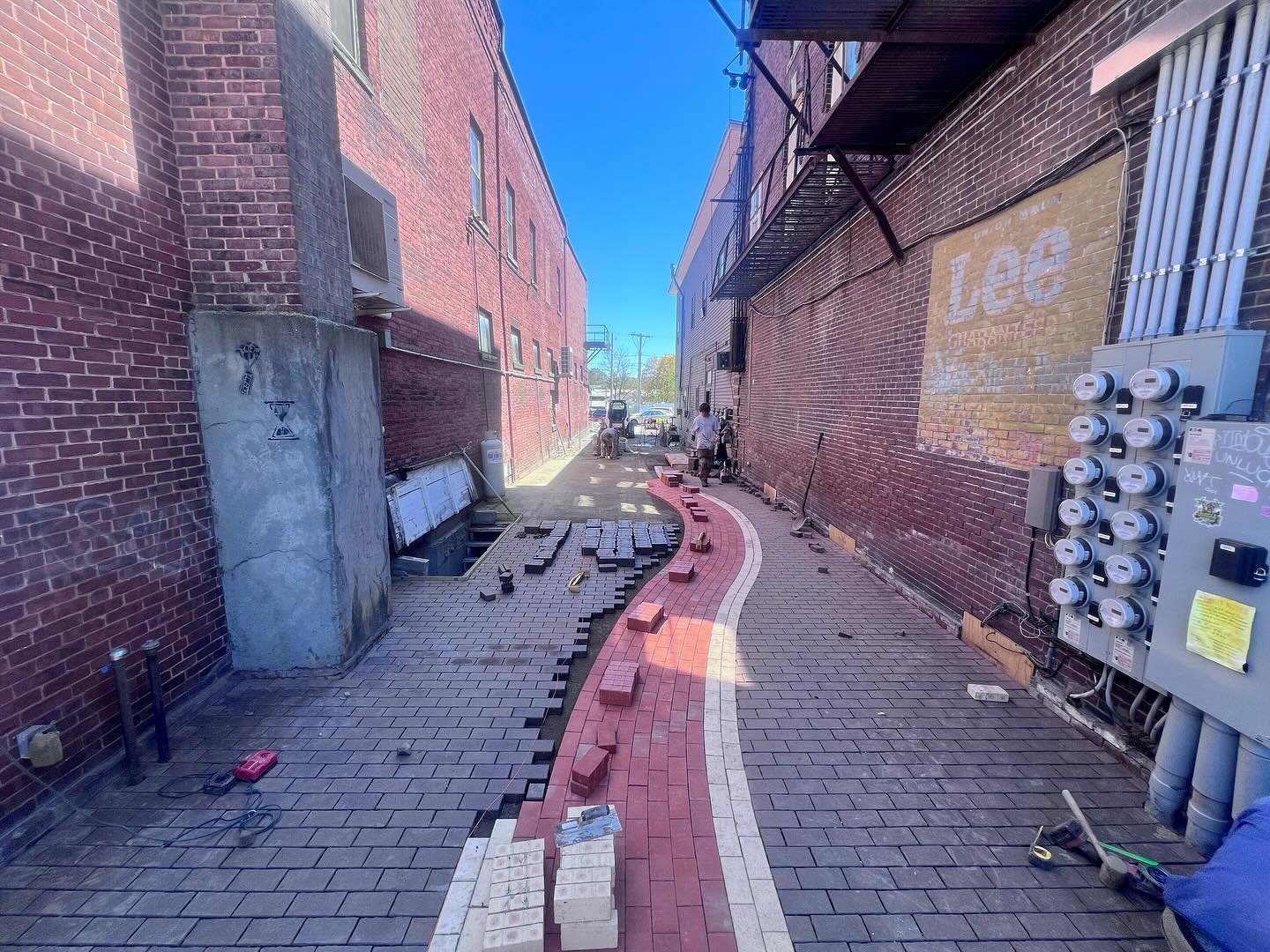 Making progress on our Waterbury alley project.  #revitalizingwaterbury  #landscapearchitecture
