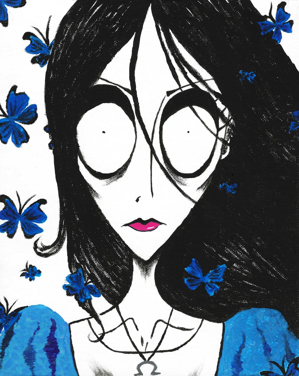 alice madness returns blue dress Blue/White [Alice Madness Returns] Short Sleeves Ruffle Sweet Plus Si –  LolitaInside main image 1
