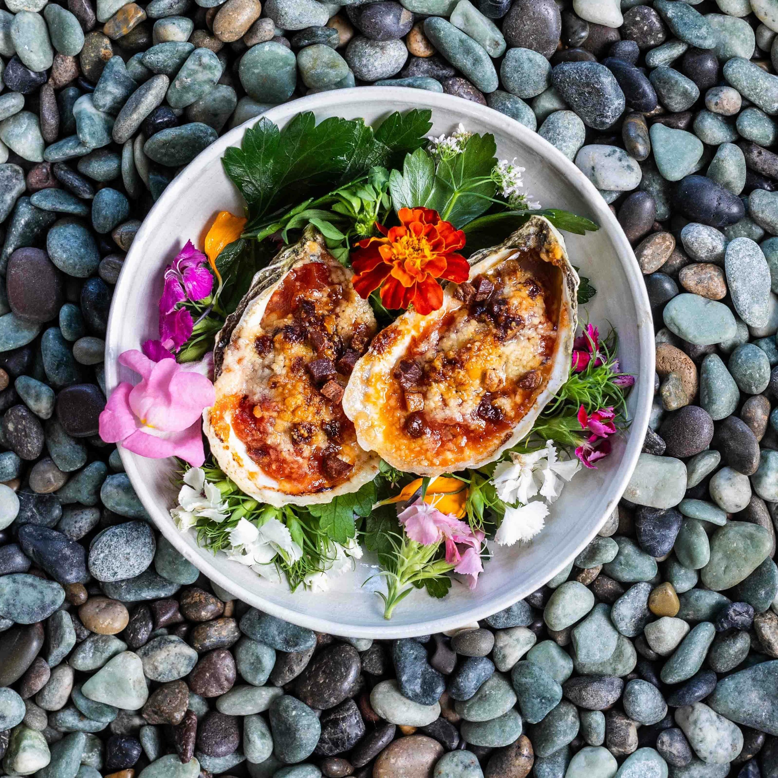 Broiled oysters all&rsquo;amatriciana
📸: @dandeliongatherings