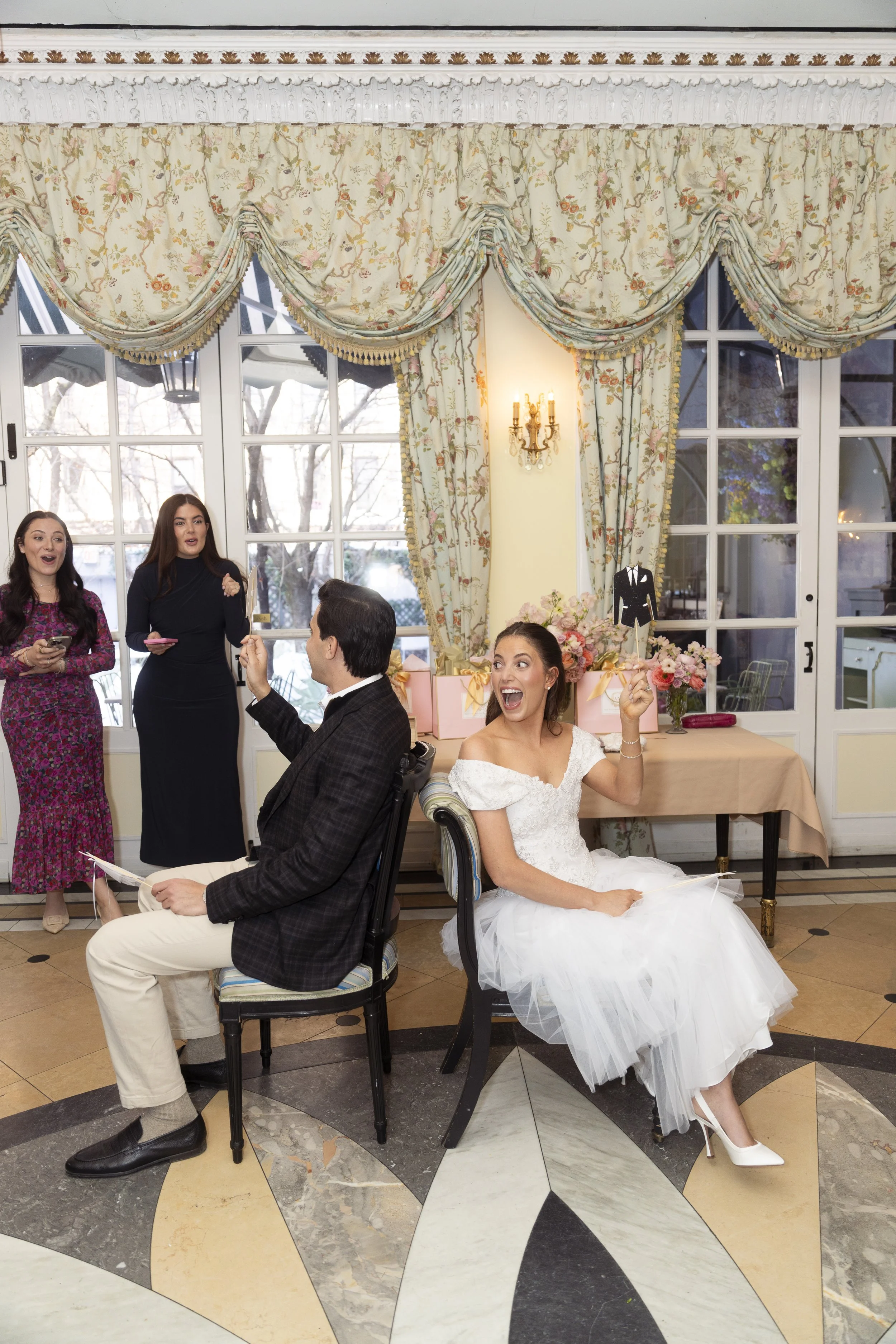 CEO of Modern Picnic, Ali Kaminetsky at her elegant bridal shower at Ladurée in Soho, New York City.
