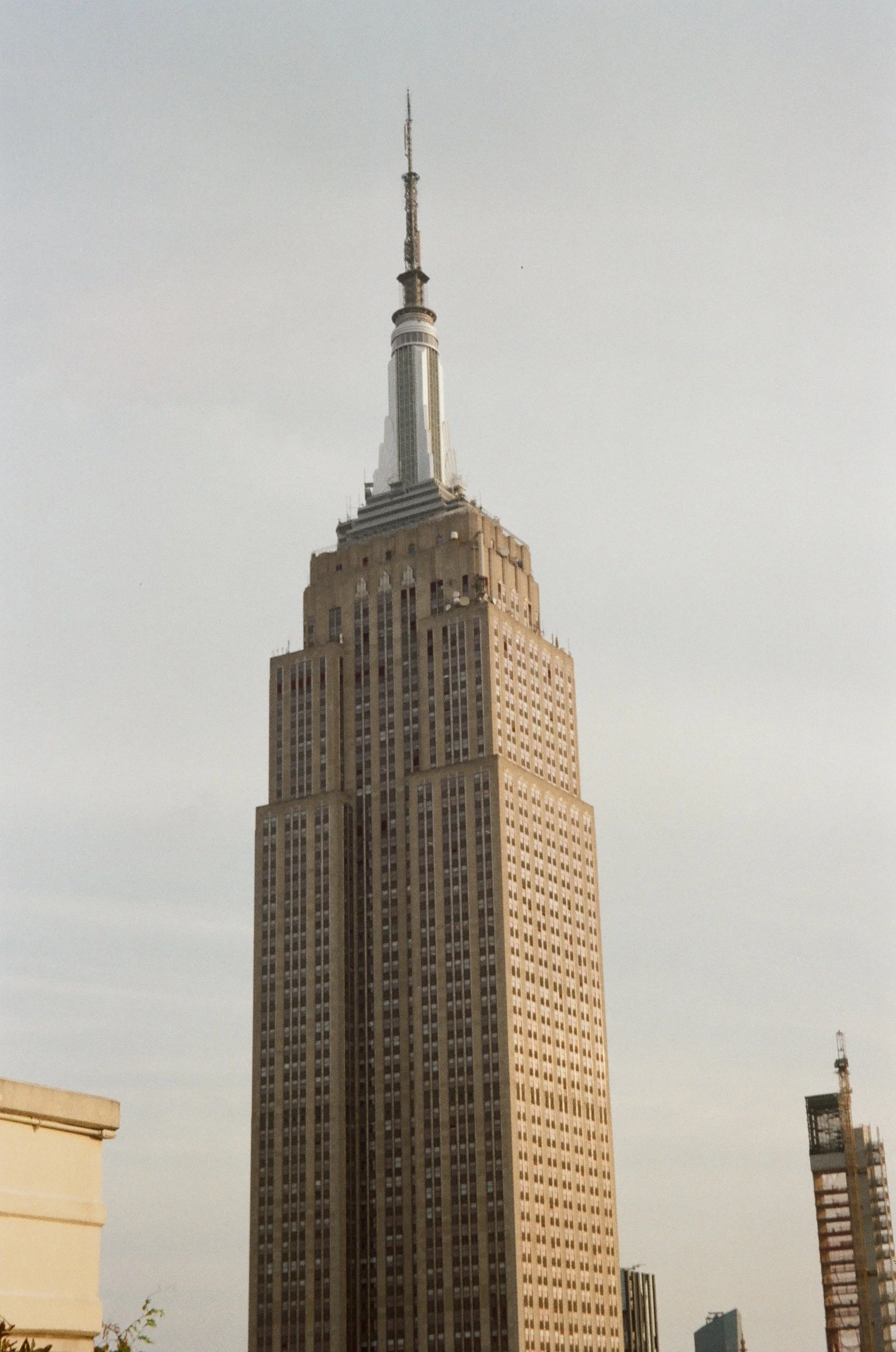 Empire State Building against blue sky