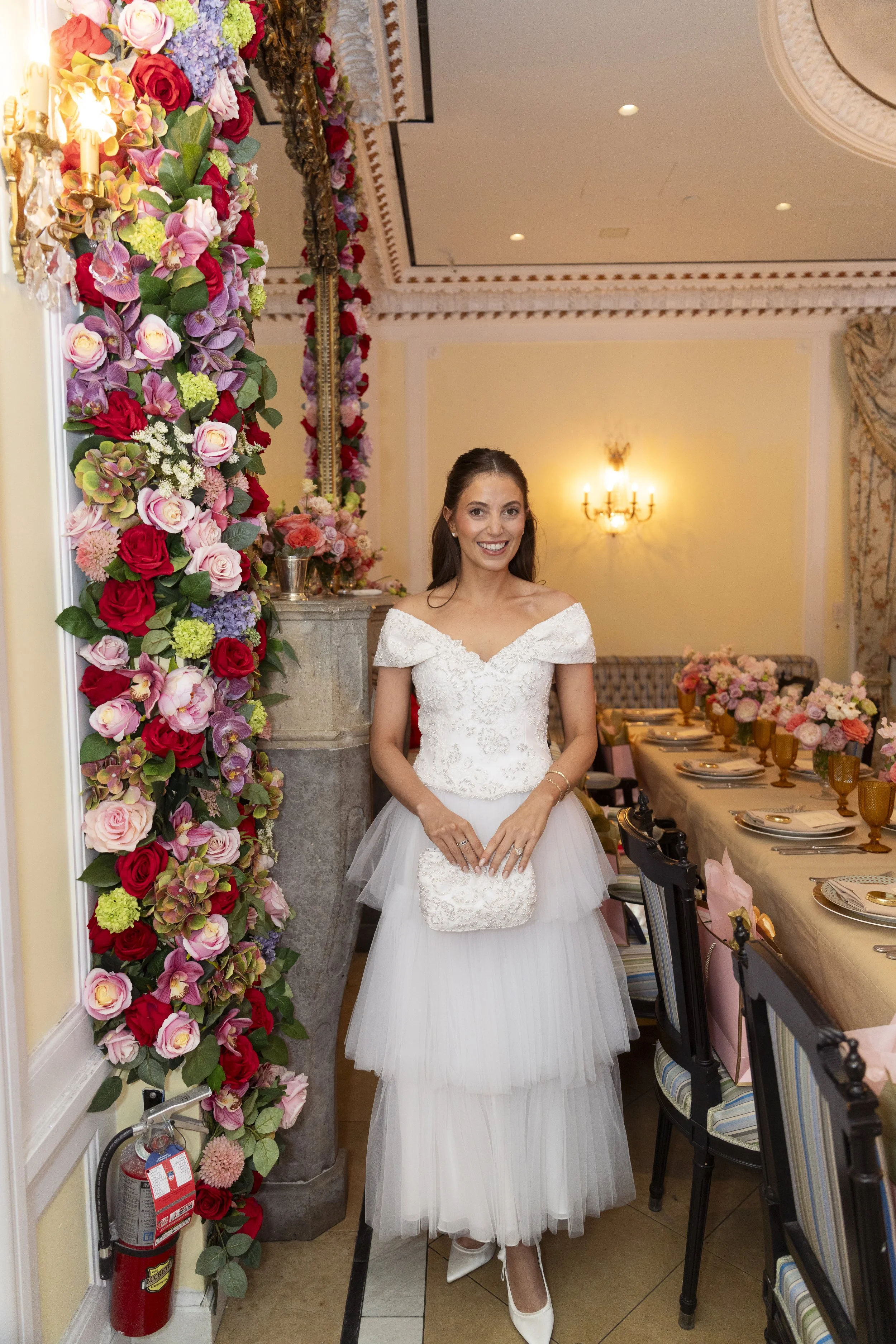 CEO of Modern Picnic, Ali Kaminetsky at her elegant bridal shower at Ladurée in Soho, New York City.