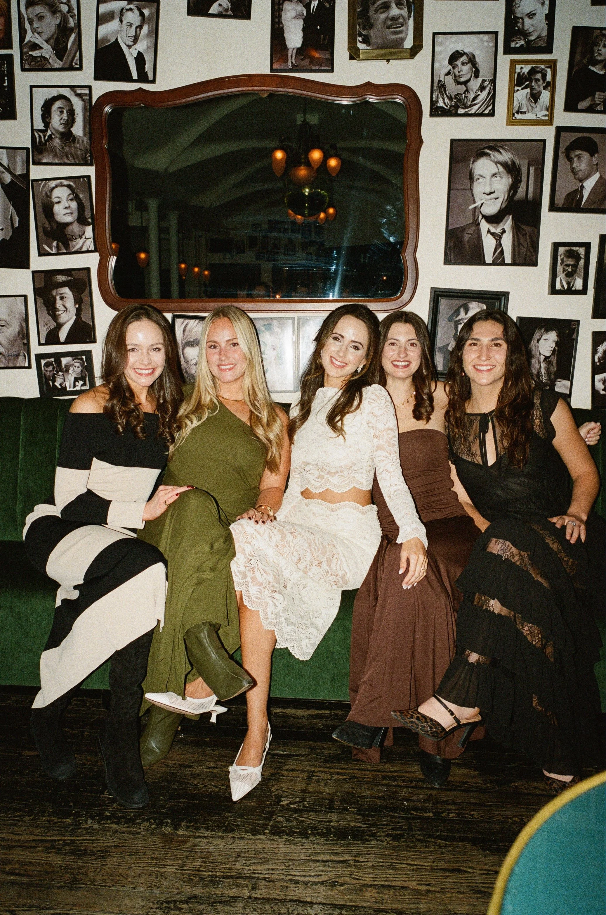 Abby & Joseph's engagement party on 35mm film at Deux Chats in Brooklyn, NY