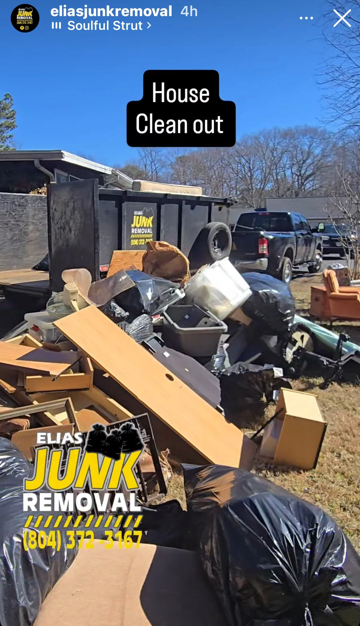 House cleanout in Richmond,VA by Elias junk removal
