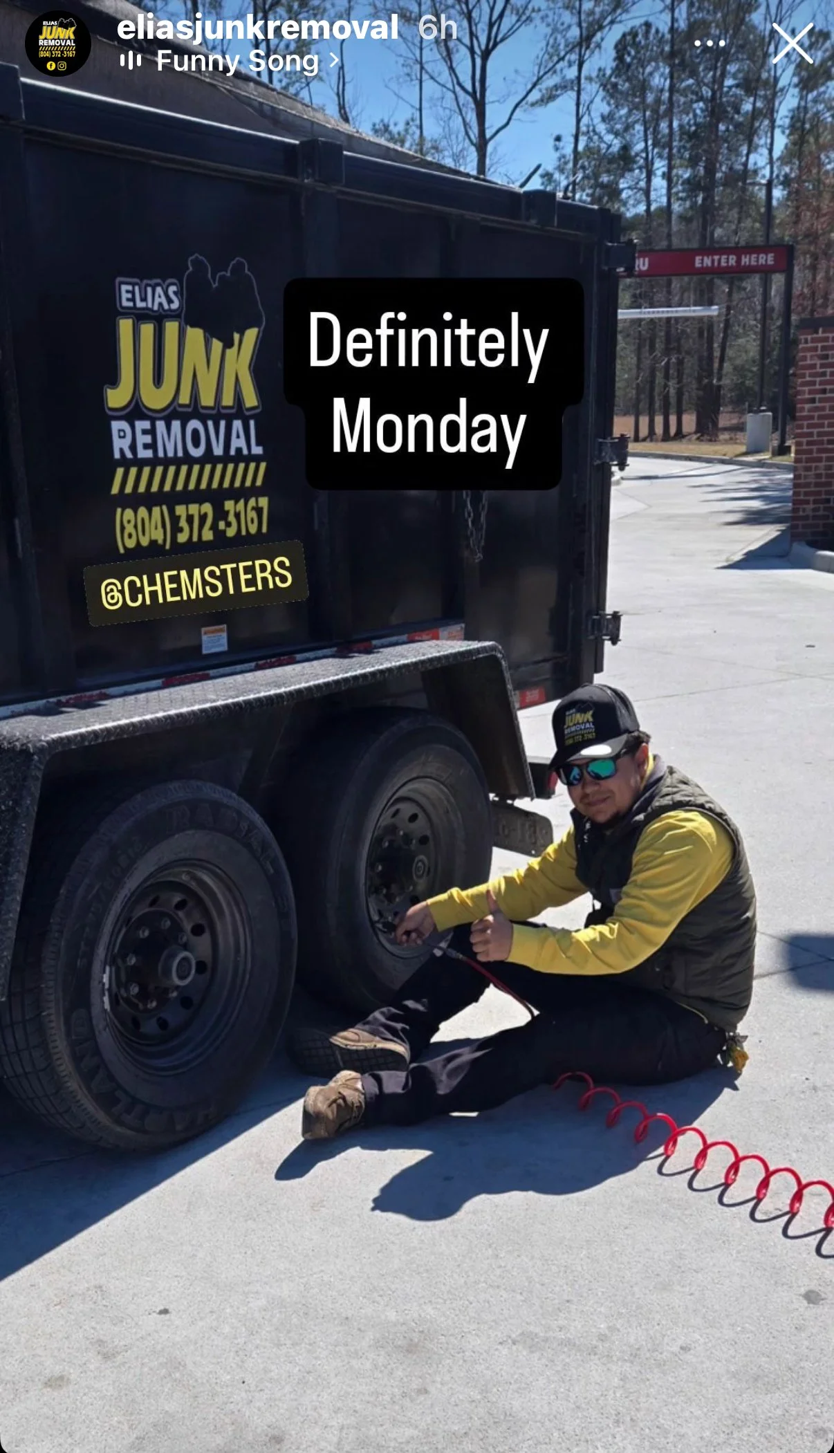 Monday maintenance for Elias Junk Removal