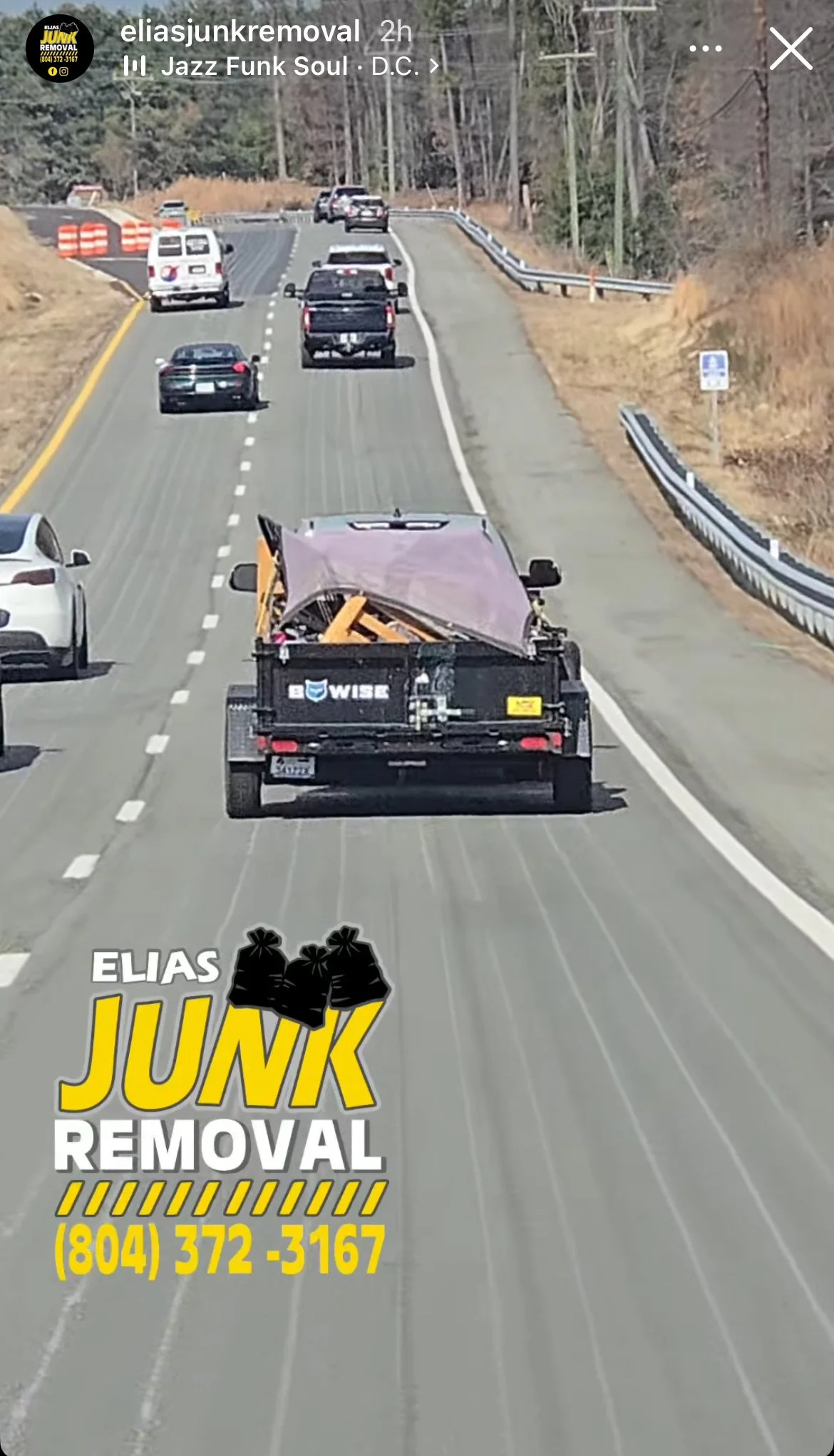 Elias Junk Removal hauling away debris in Richmond, VA